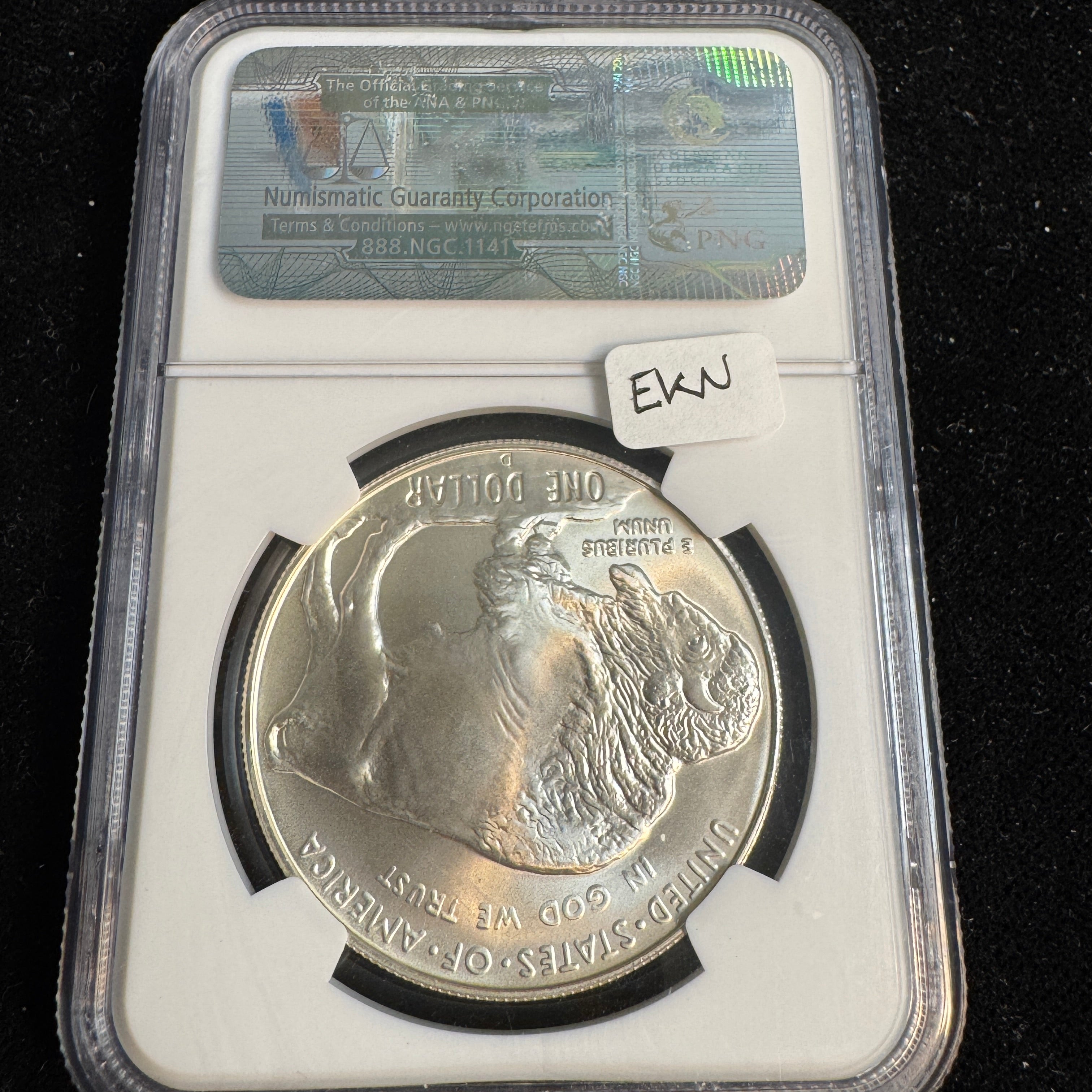 2001-D Buffalo Silver Dollar, NGC MS-70