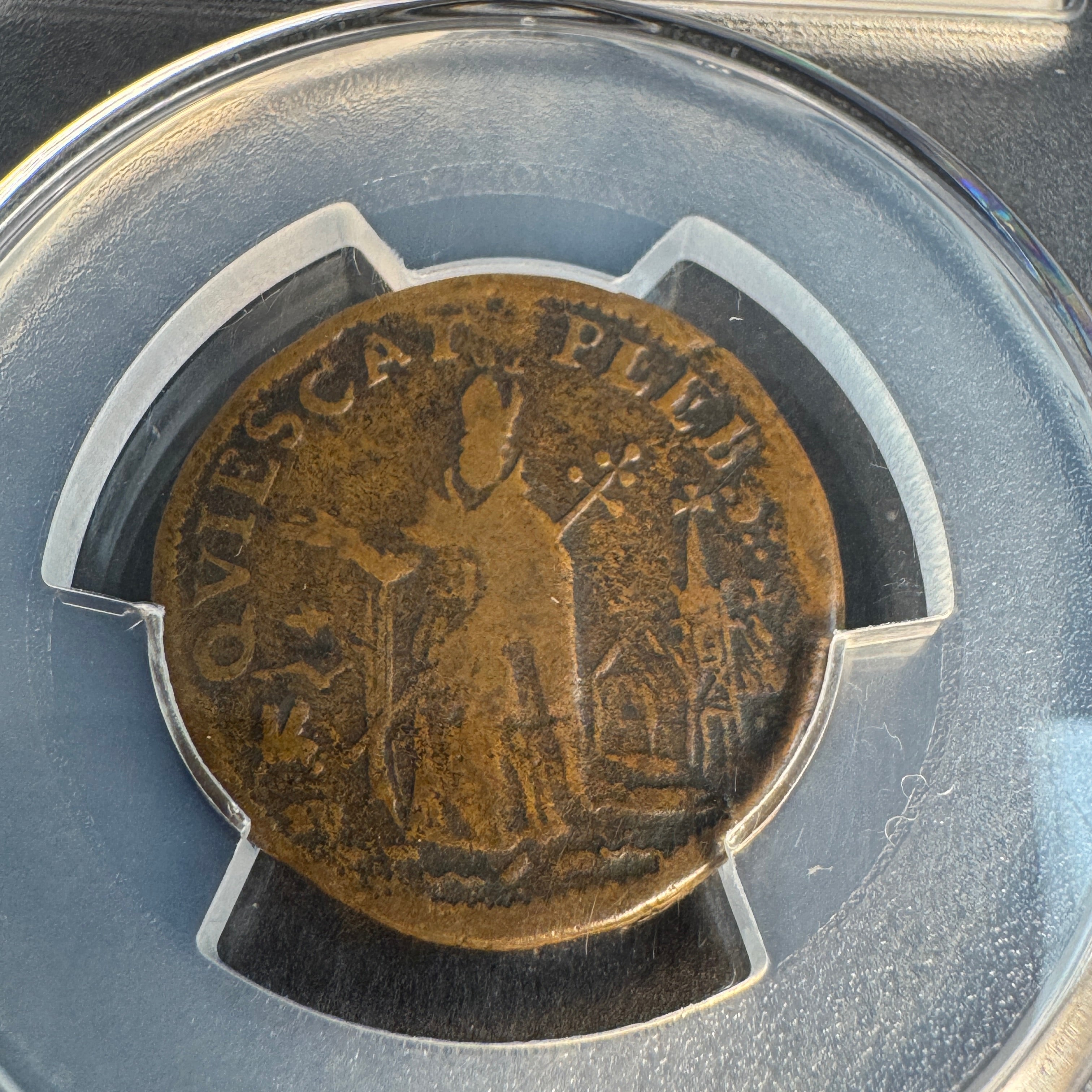 1670s New Jersey Saint Patrick Farthing, Martin 3a.1-Fc5, PCGS F-12 ☘️