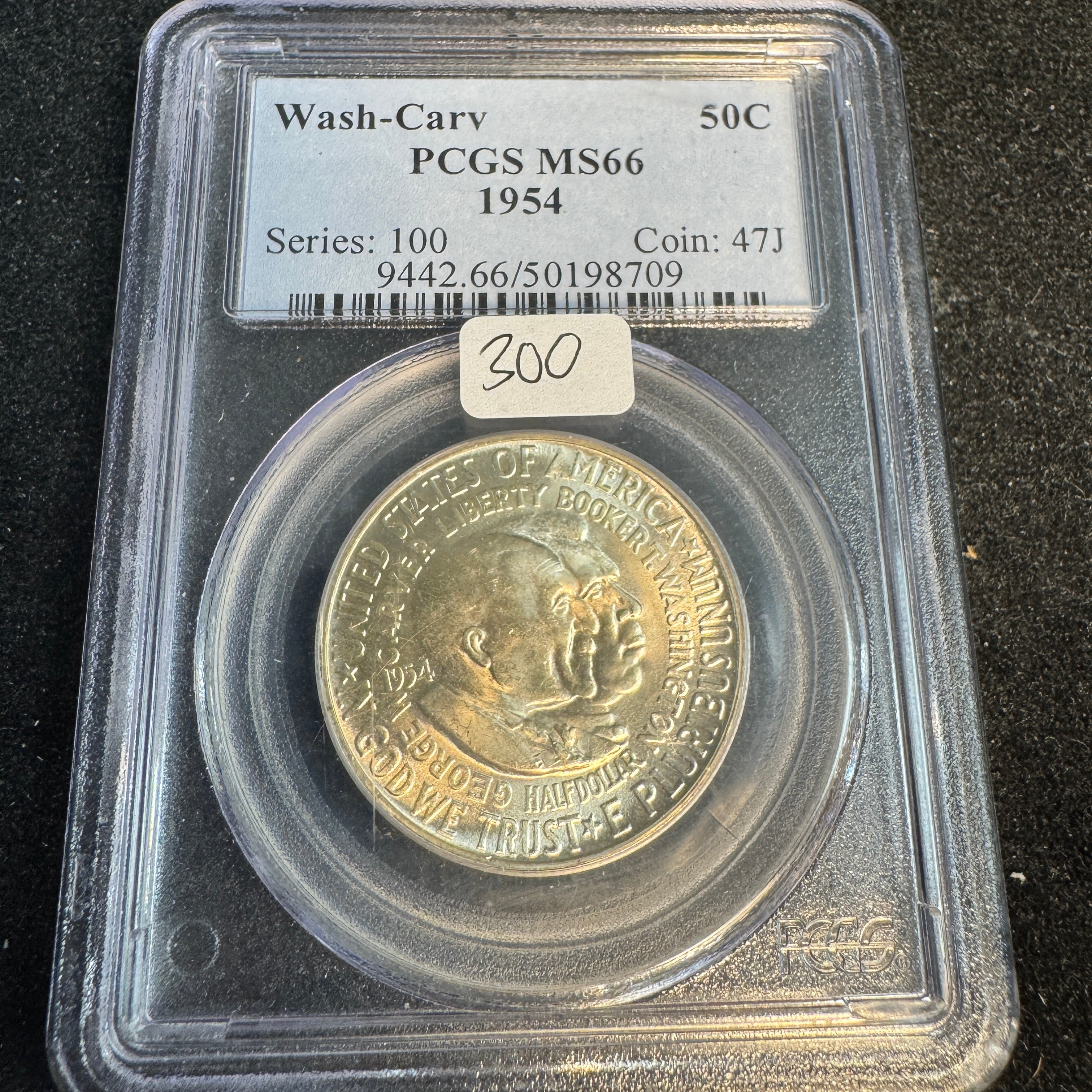 1954 Washington-Carver Commemorative Half Dollar, PCGS MS-66