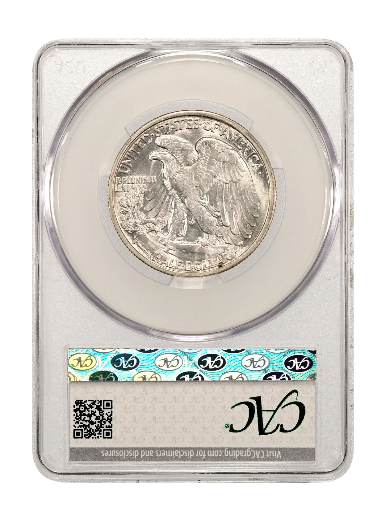 1940-S Walking Liberty US 50c Silver, CAC MS-62