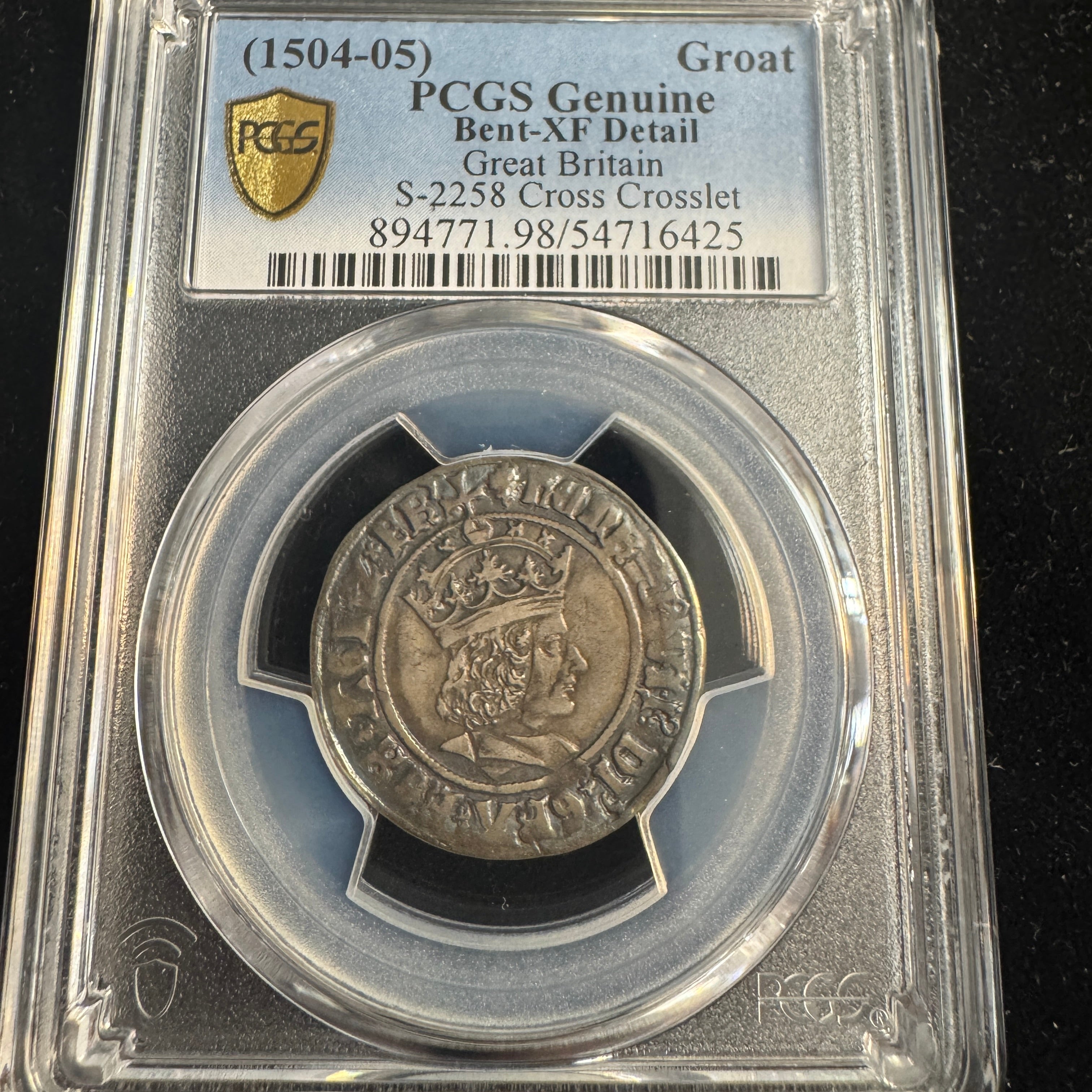 (1504-05) England Groat, Henry VII, S-2258 Crosslet, PCGS XF Detail 🏴