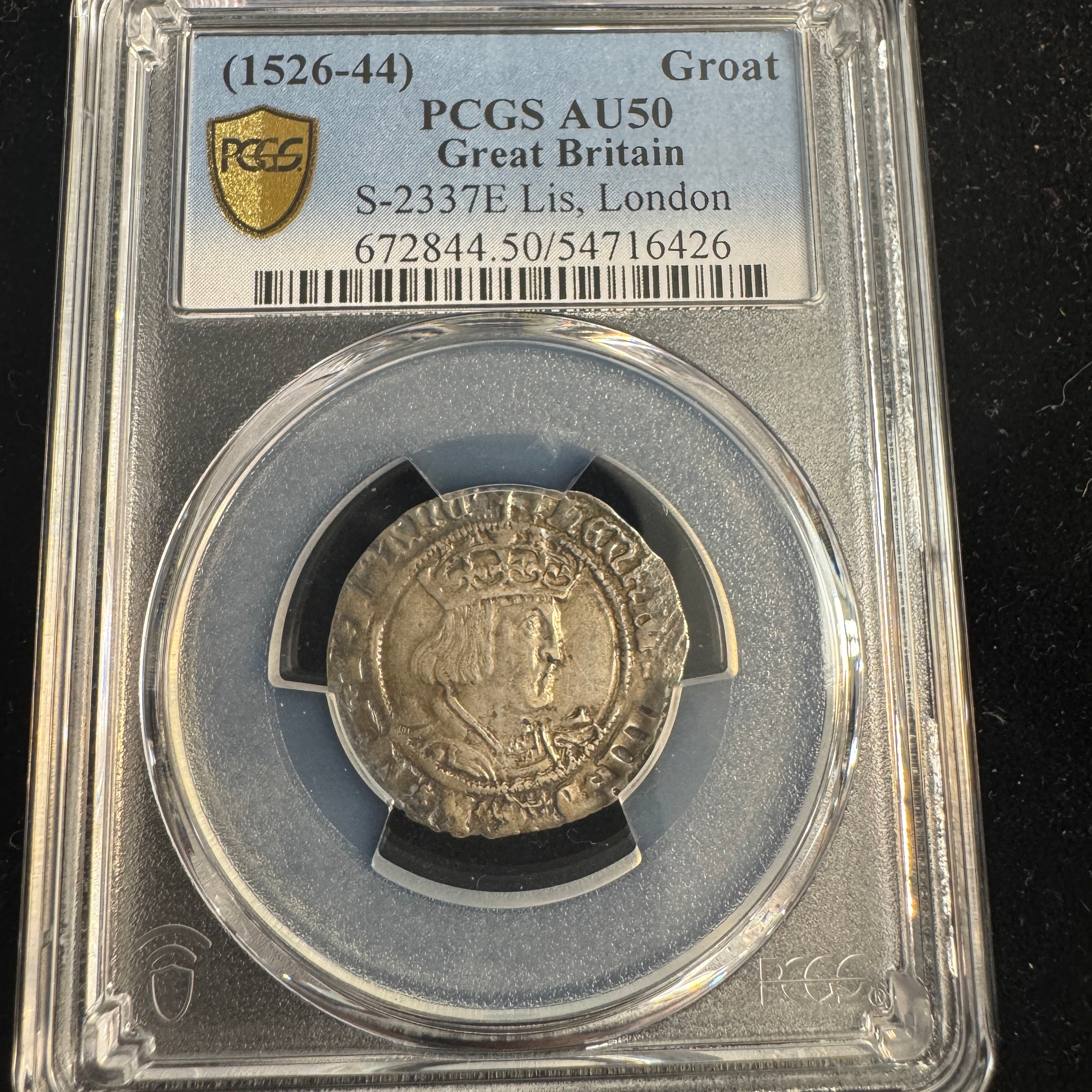 (1369-77) England Groat, Edward III, S-1637, PCGS XF Detail 🏴
