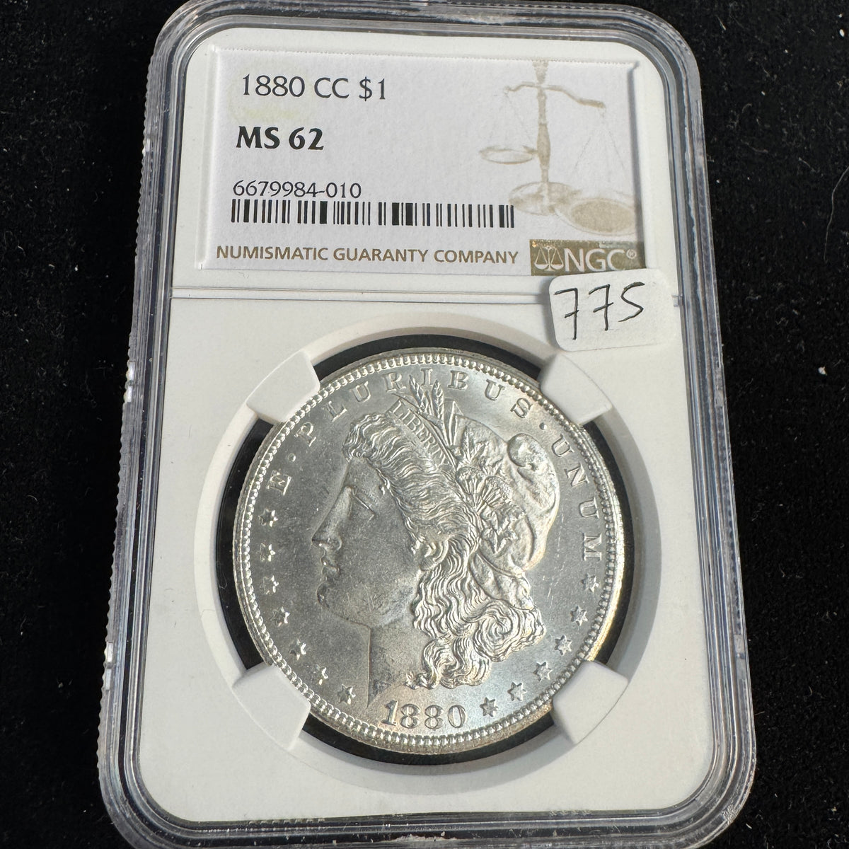 1880-CC Morgan Silver Dollar, NGC MS-62