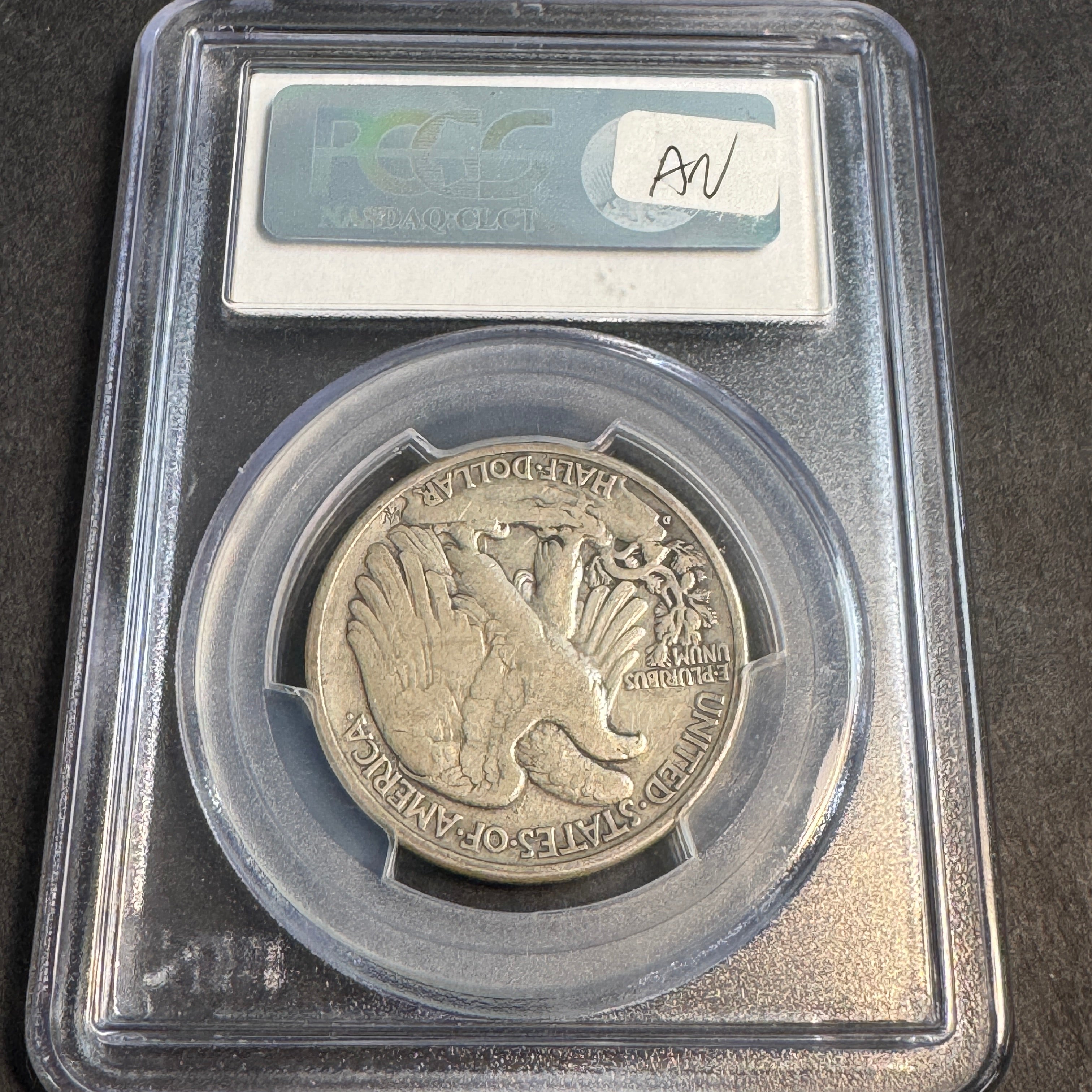 1938-D Walking Liberty Half Dollar, PCGS F-15, key date