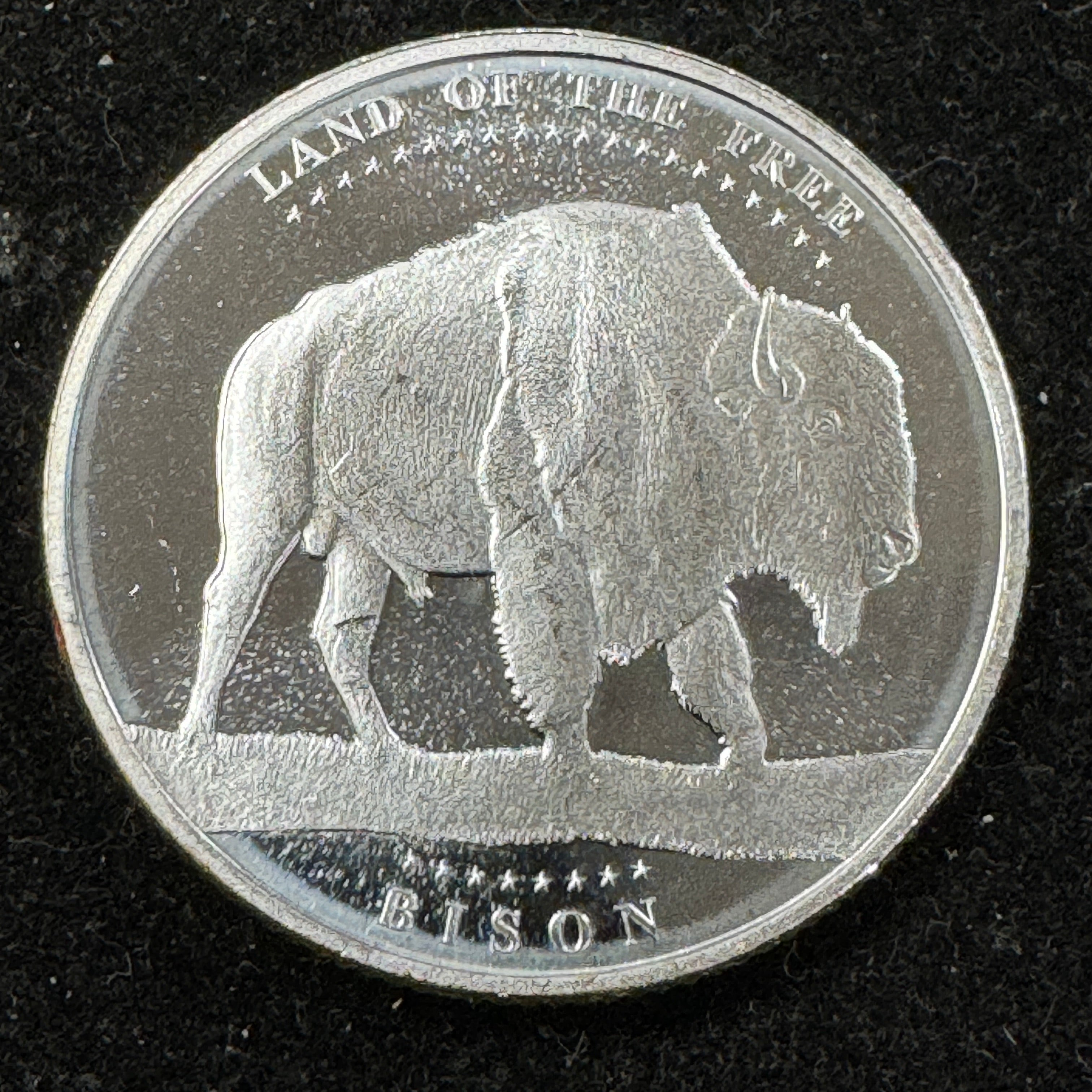 2023 Bank of Malta 1 oz .9999 Silver Coin, 5 Euro Bison “Land of the Free”