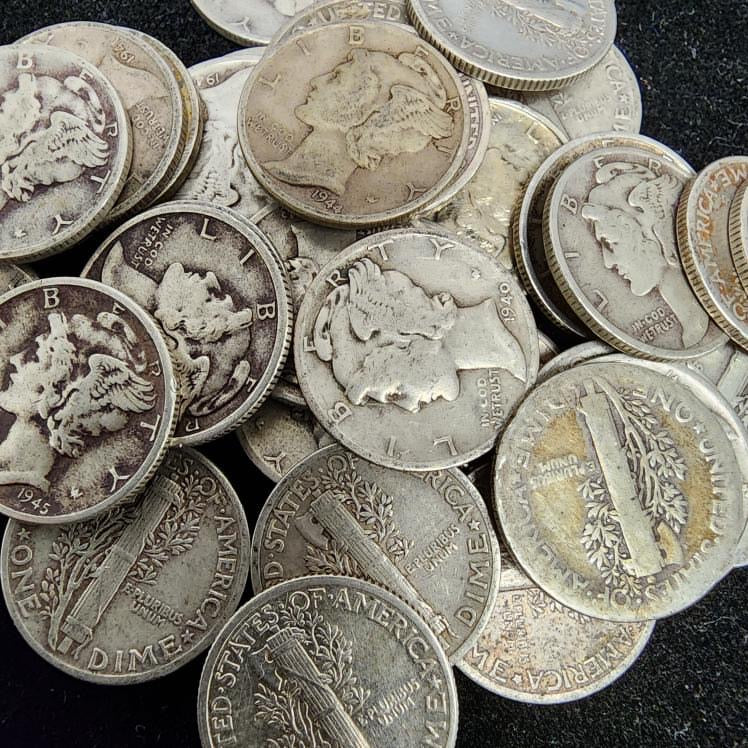 マーキュリーダイム アメリカ 銀貨 50枚セットMercury dime マーキュリーダイム アメリカ 銀貨 50枚セットMercury dime