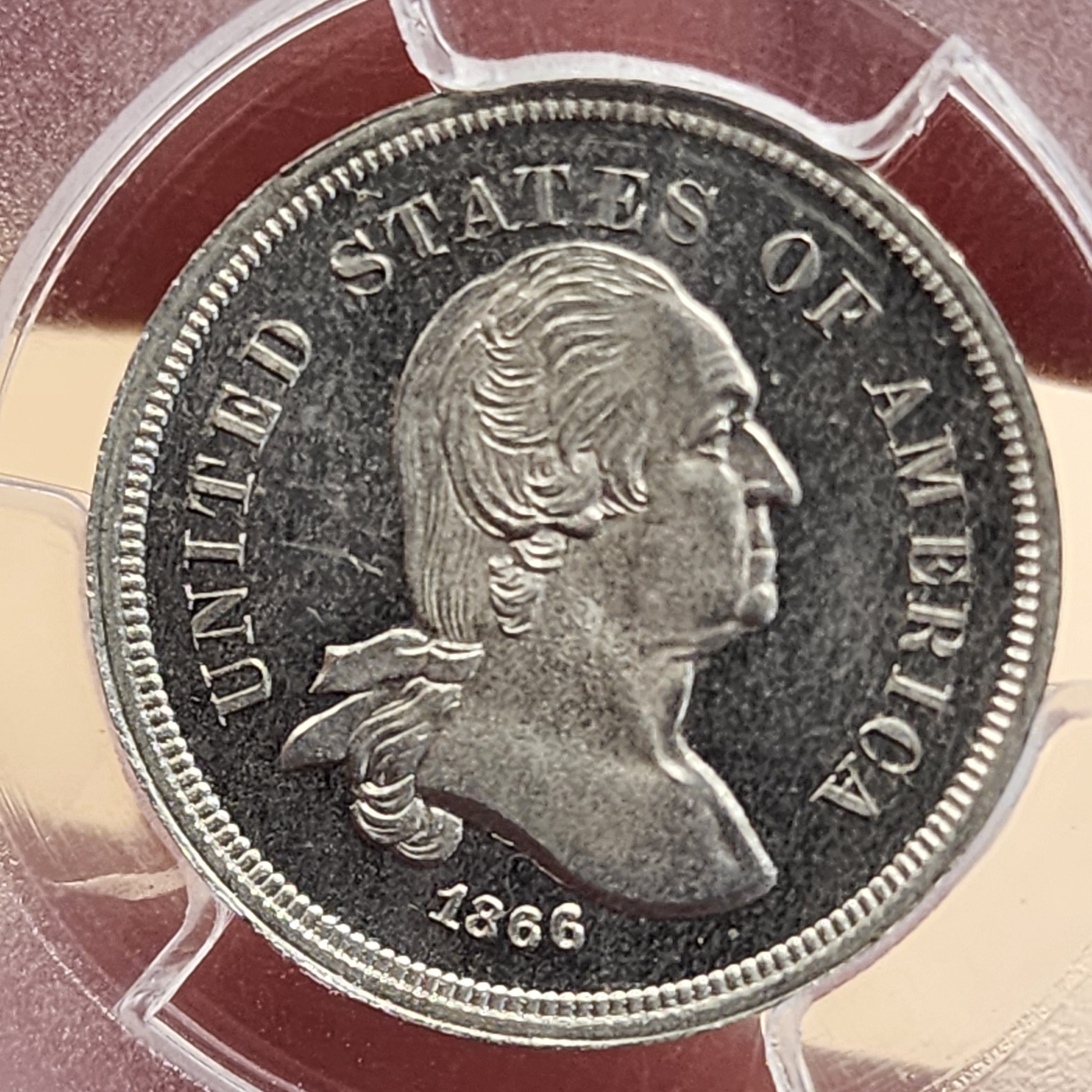 1866 J-461 5C PR64 PCGS Pattern George Washington 1 of 39 Known