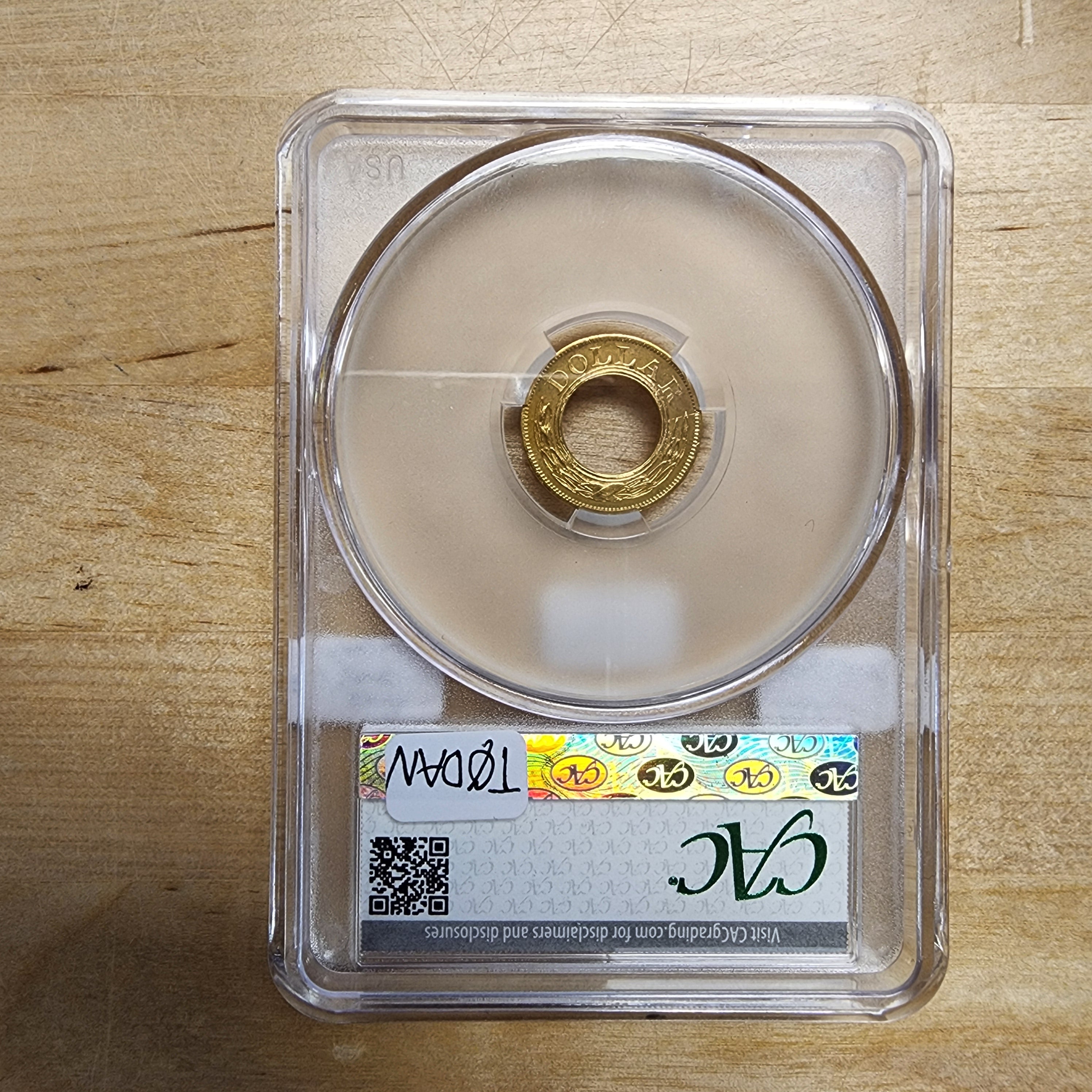 1852 G$1 J-147 Gilt PR65 CAC Pattern 1 of 3 Known, Finest Known