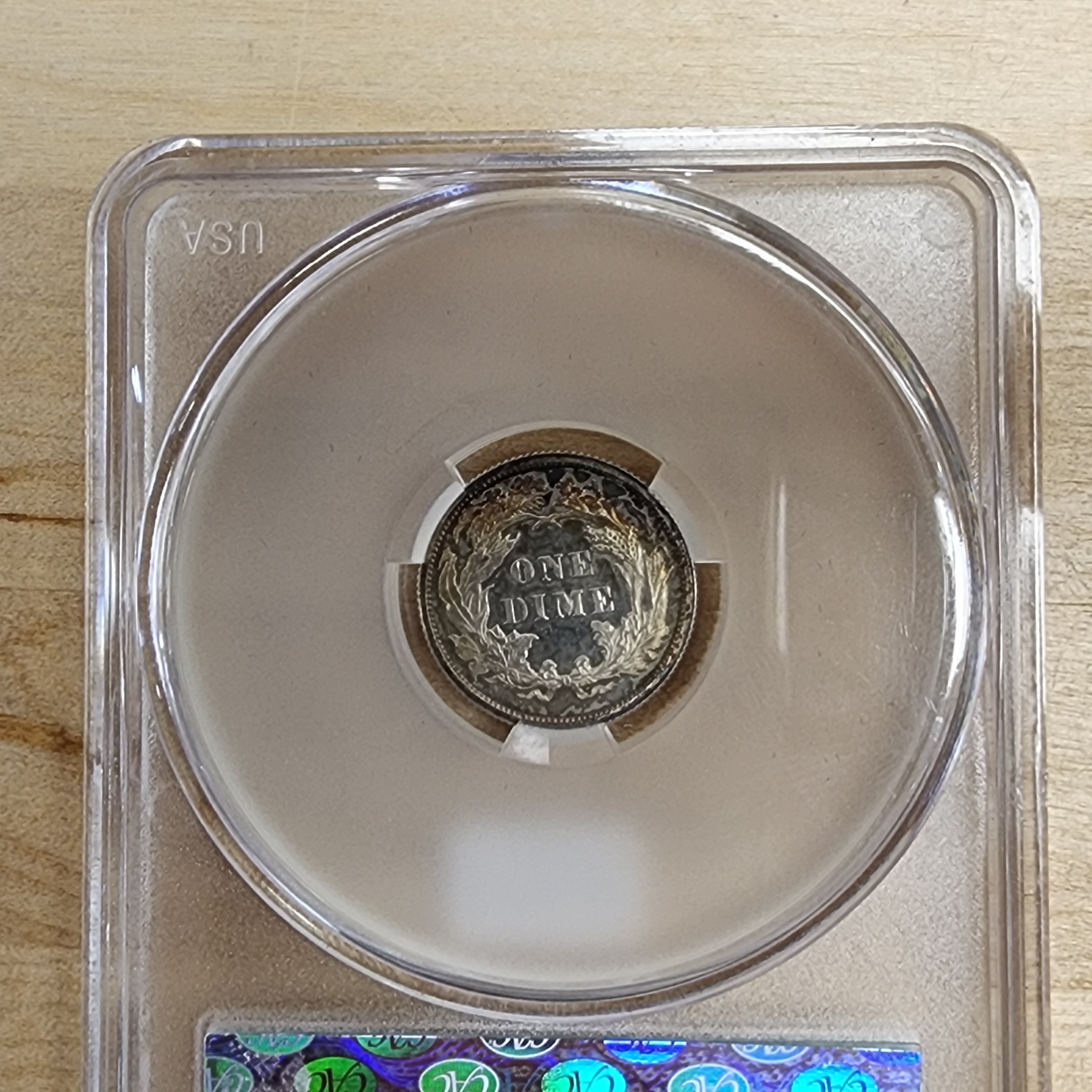 1882 10C PR64 CACG Toned