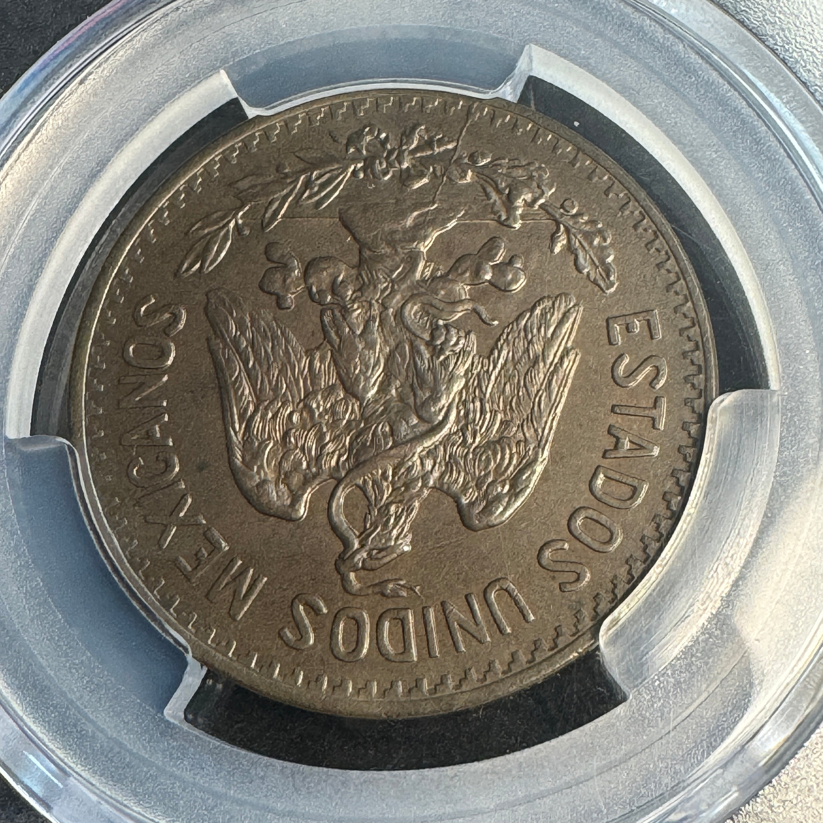 1919-Mo Mexico 10 Centavos Bronze, PCGS MS-64 BN 🇲🇽 Pop 4/7