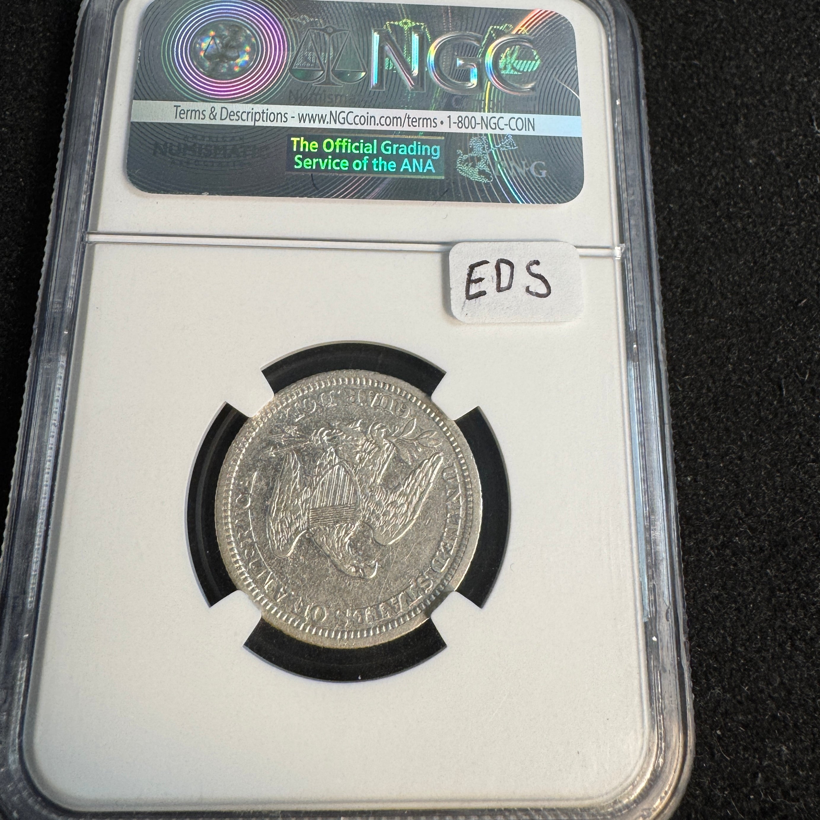 1863 (P) Seated Liberty Quarter, Civil War Era, NGC VF-35