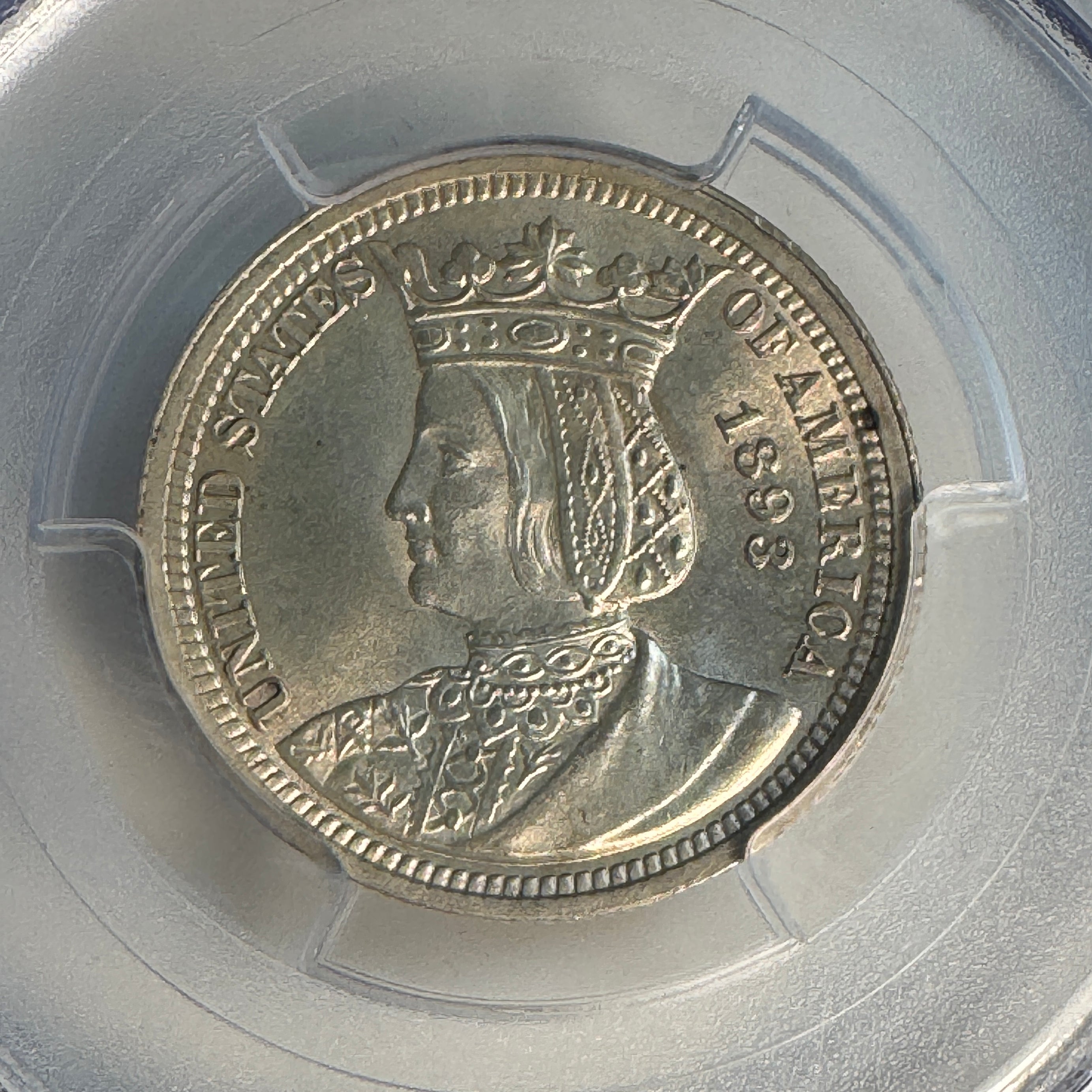 1893 Isabella Silver Columbian Exposition Quarter, PCGS MS-64+