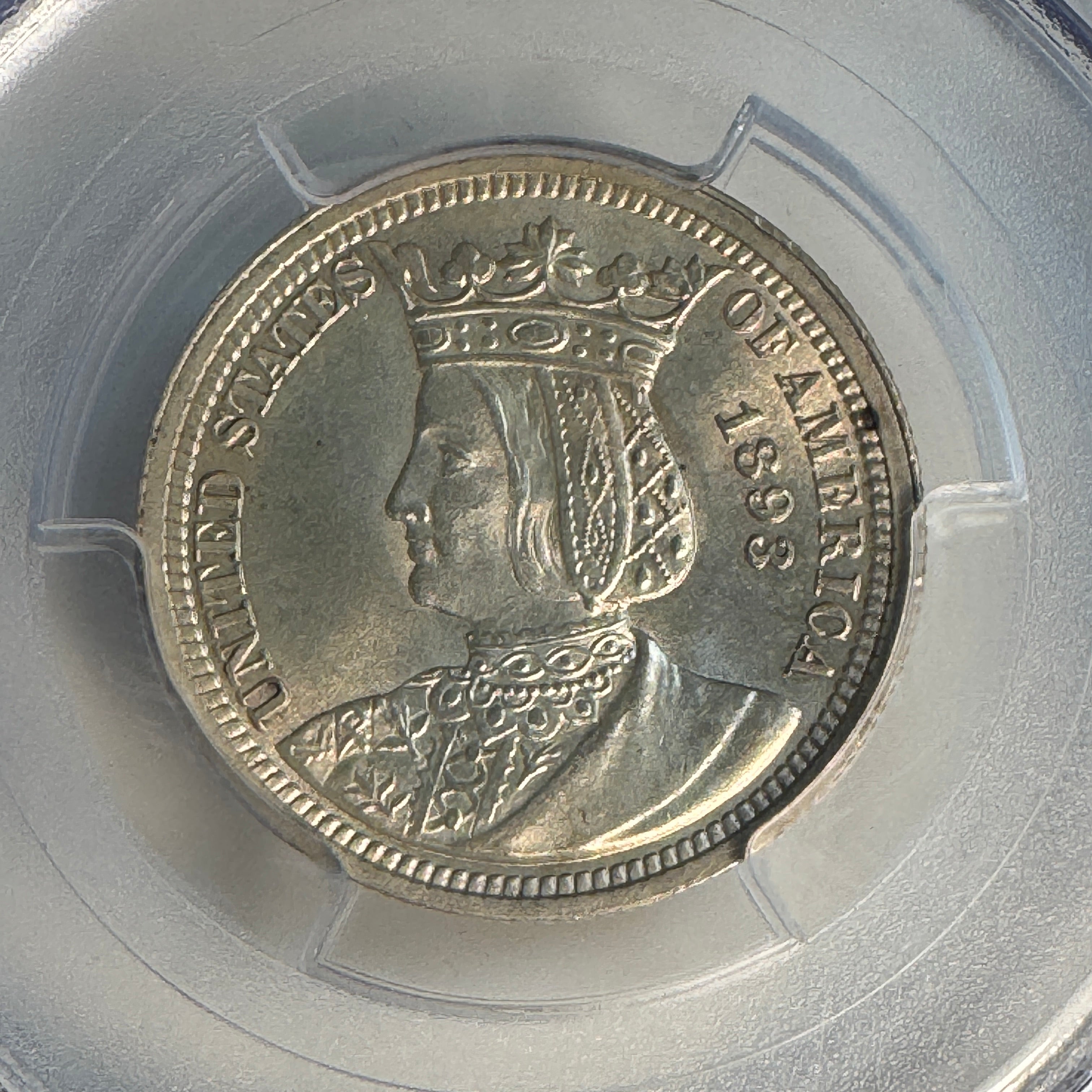 1893 Isabella Silver Columbian Exposition Quarter, PCGS MS-64+