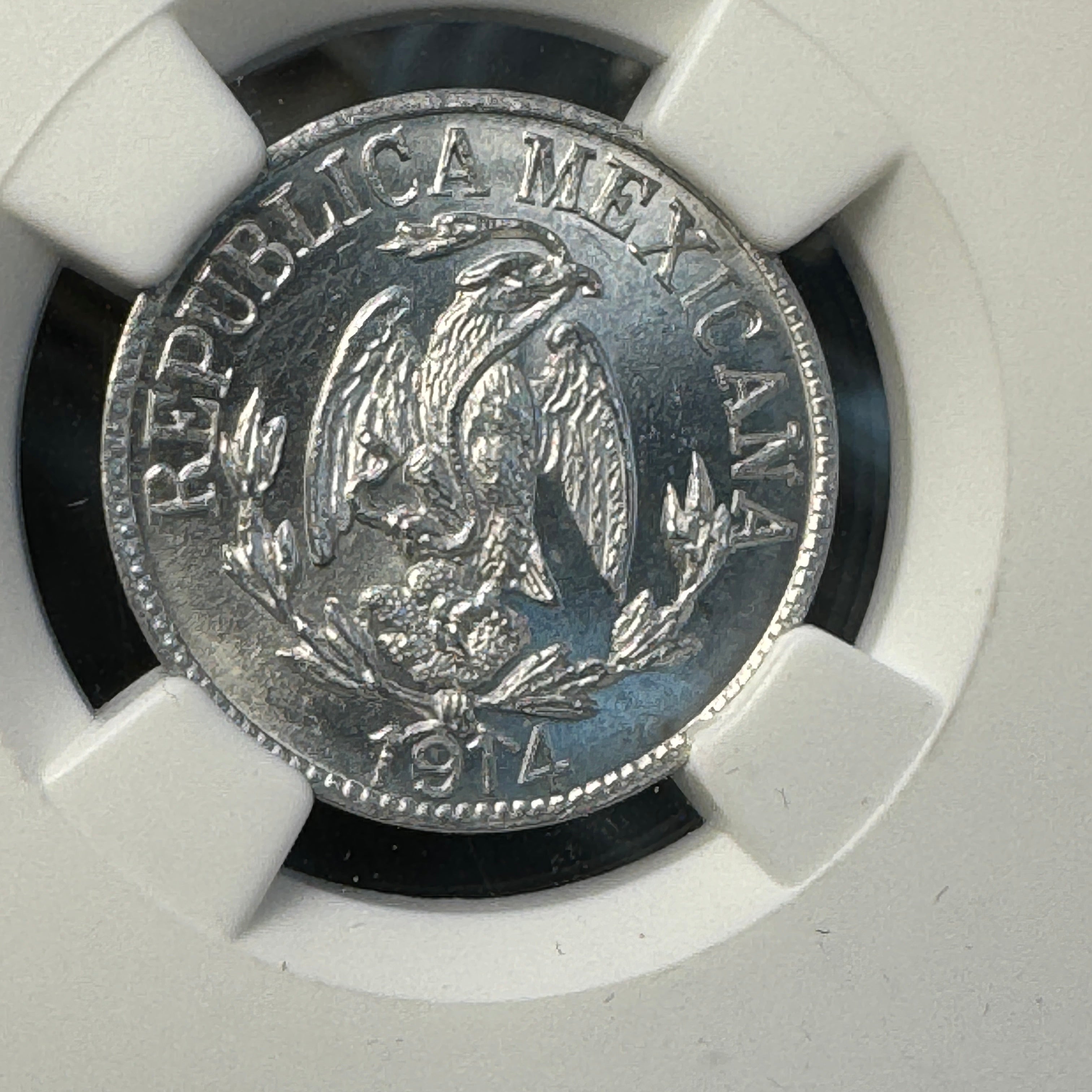 1914 Durango Mexico 1 Centavo Aluminum, NGC MS-63, Scarce Type 🇲🇽