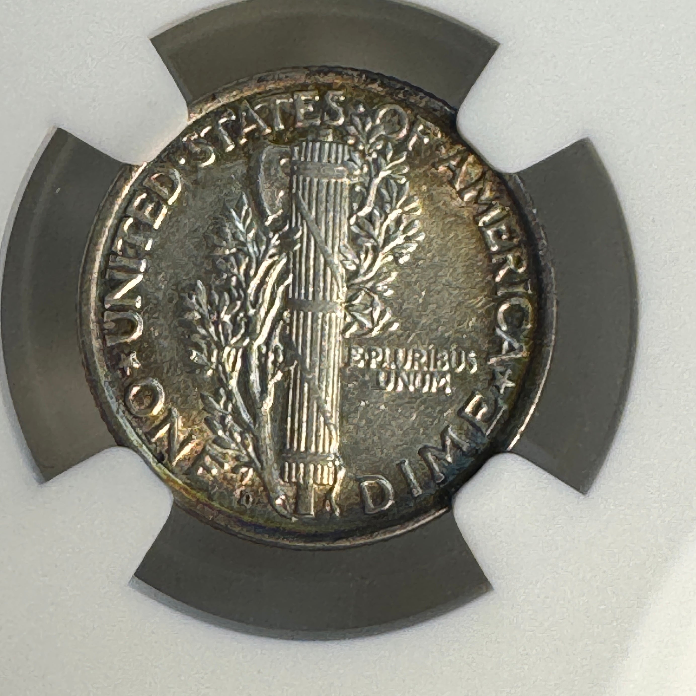 1917-D Mercury Dime 10c, NGC AU-58 Green CAC