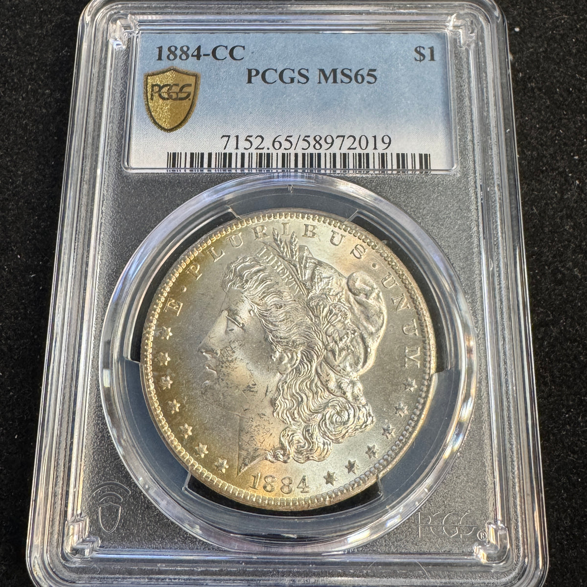 1884-CC Morgan Silver Dollar, PCGS MS-65