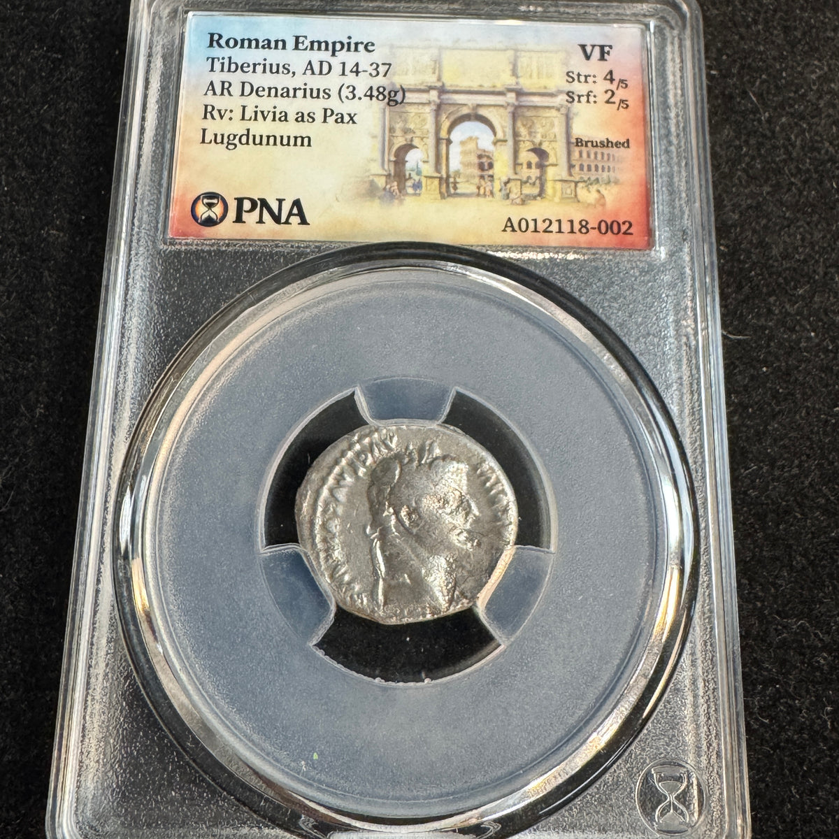 Tiberius (14-37 AD) Roman Empire AR Denarius “Tribute Penny” (Mark 12) - PNA VF