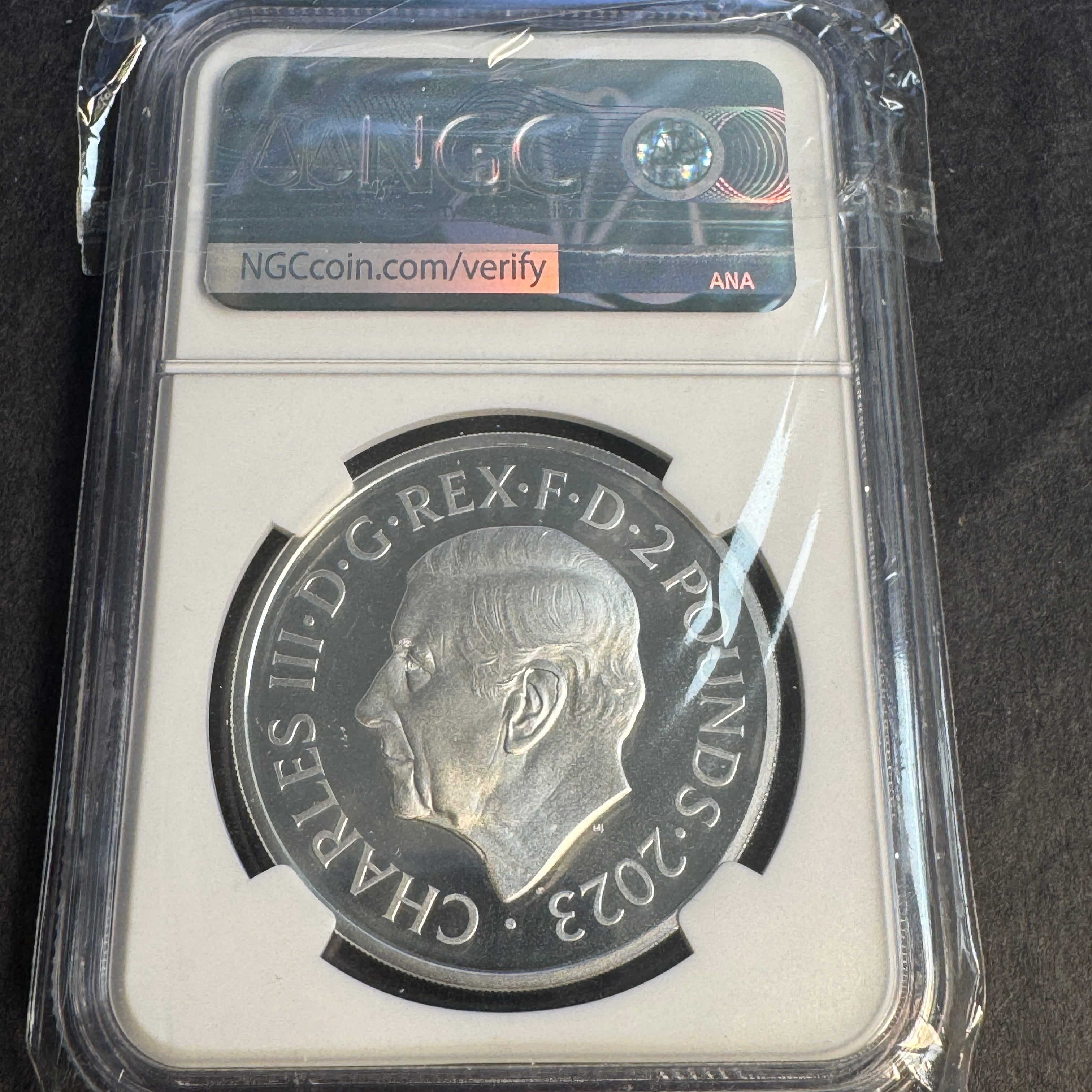 2023 Great Britain S£2 Britannia, 1st Release Charles III 👑Coronation Issue, NGC PF-70 Ultra Cameo 🇬🇧
