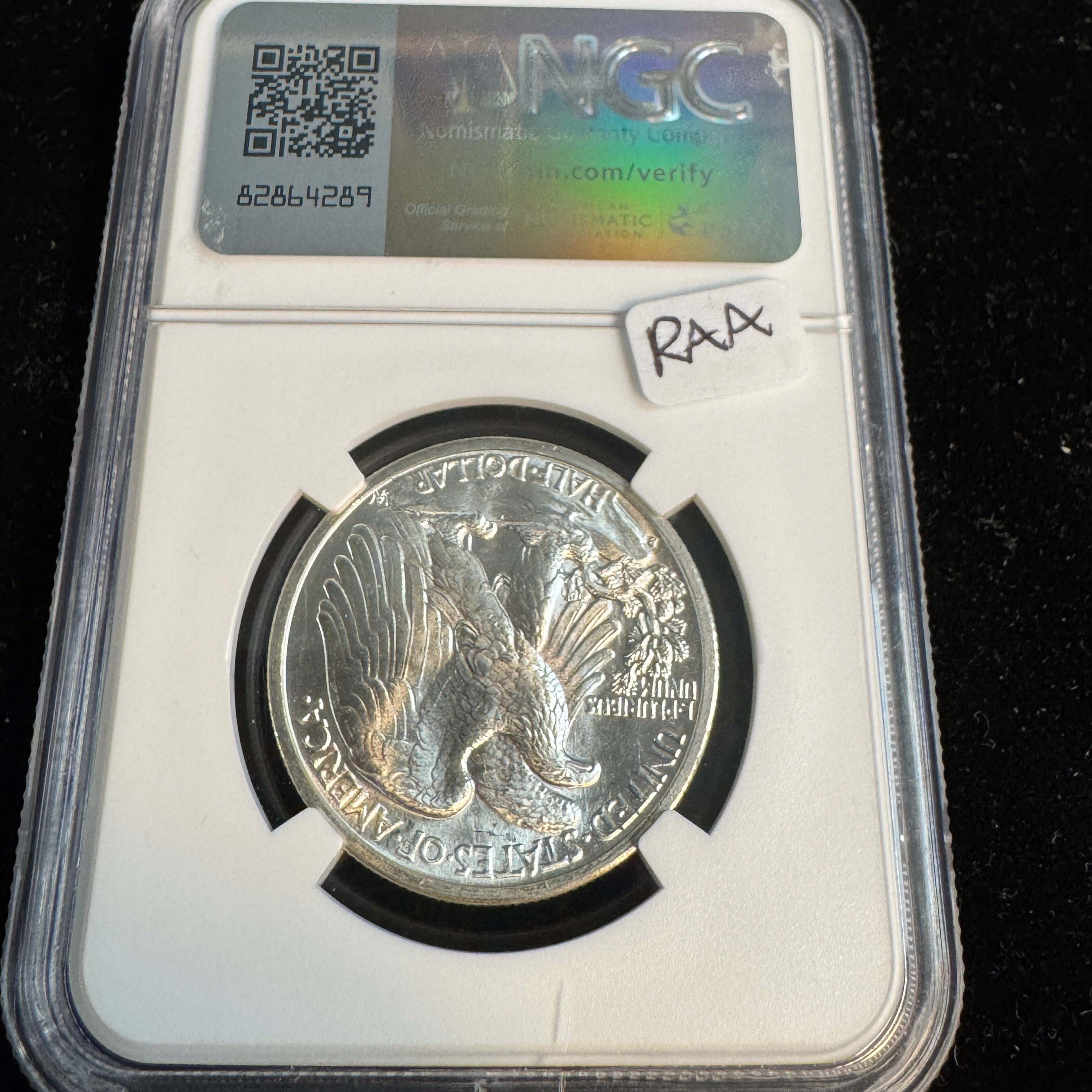 1936-S Walking Liberty Half Dollar, NGC MS-65