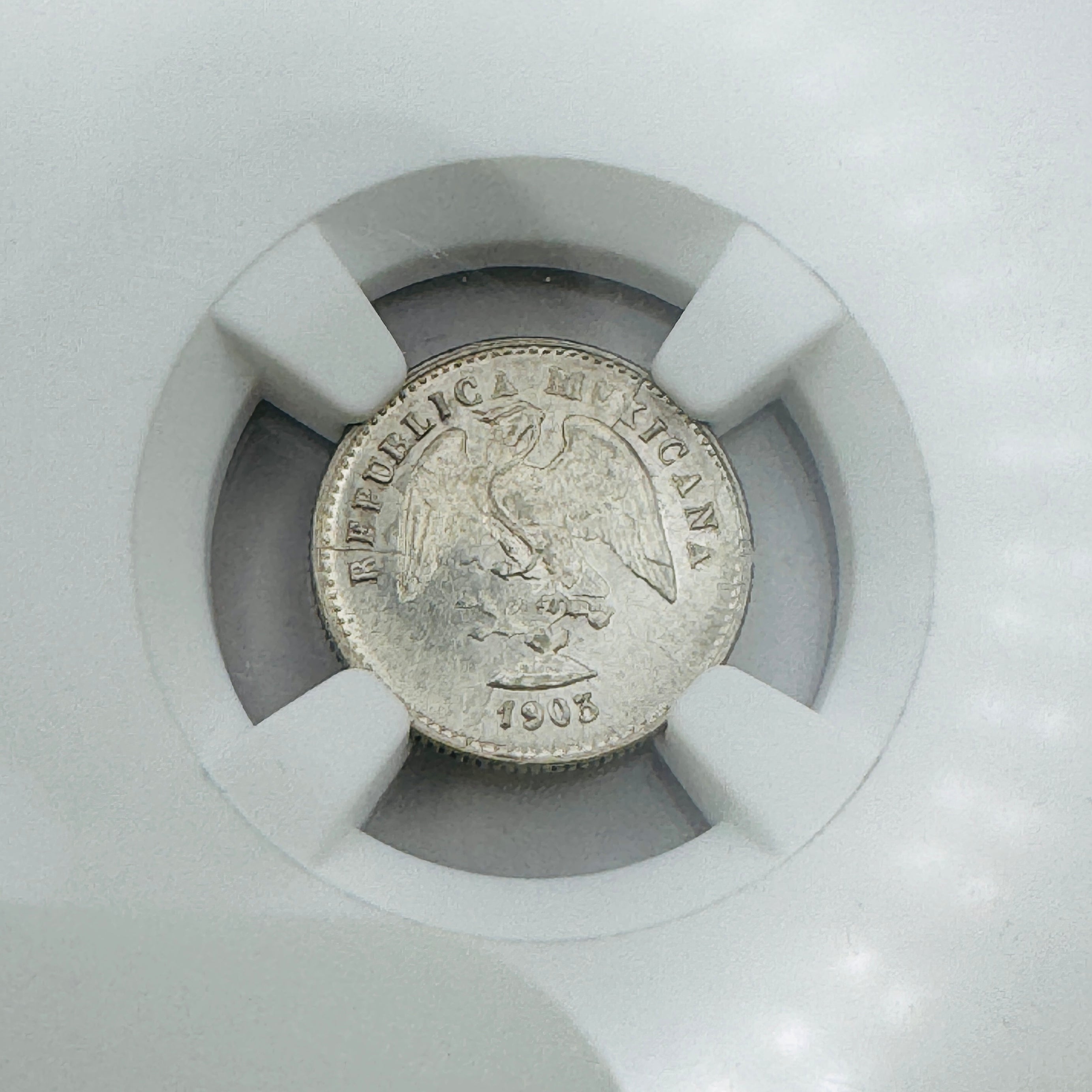 1903 CN-V Mexico 5 Centavos silver, NGC MS-64 🇲🇽