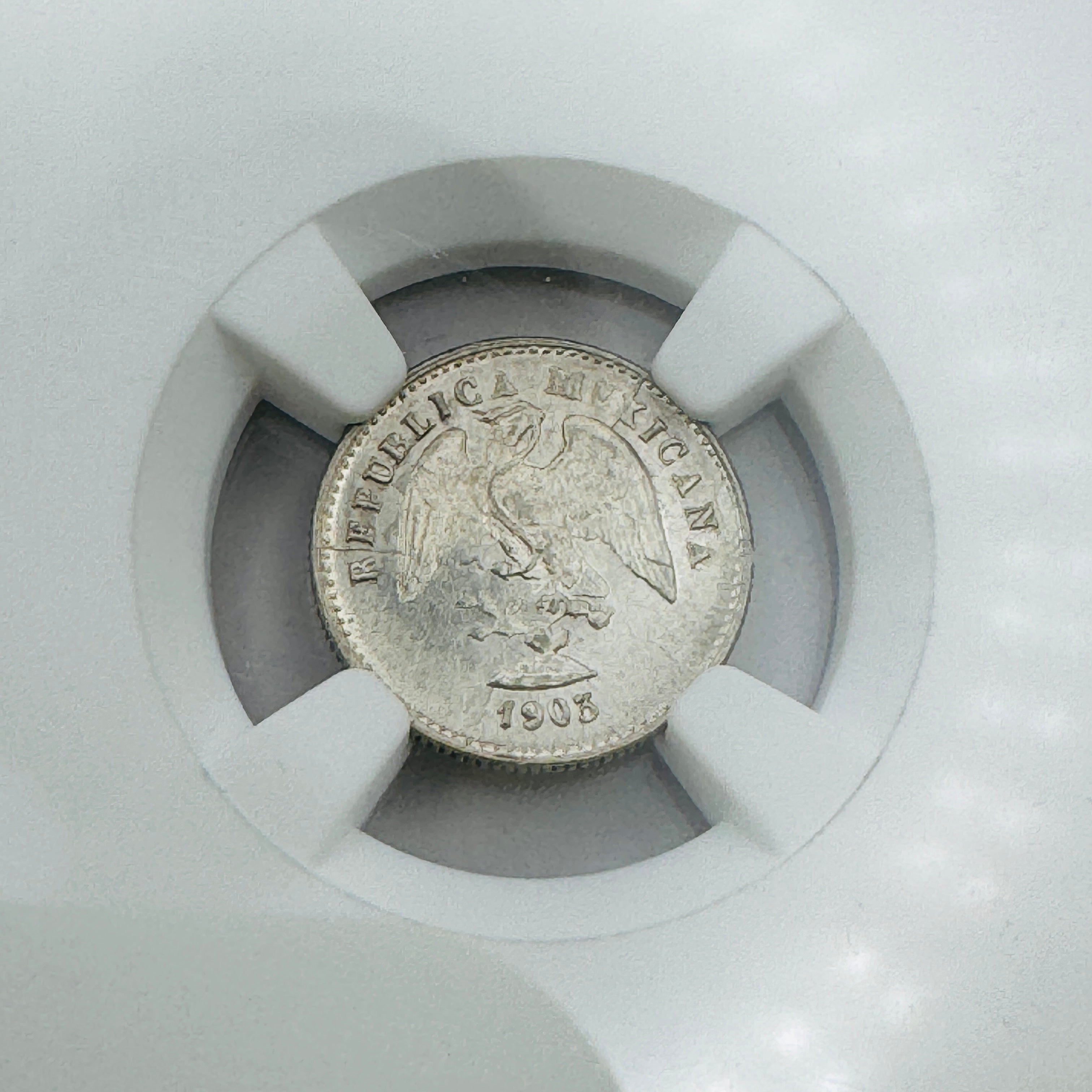 1903 CN-V Mexico 5 Centavos silver, NGC MS-64 🇲🇽