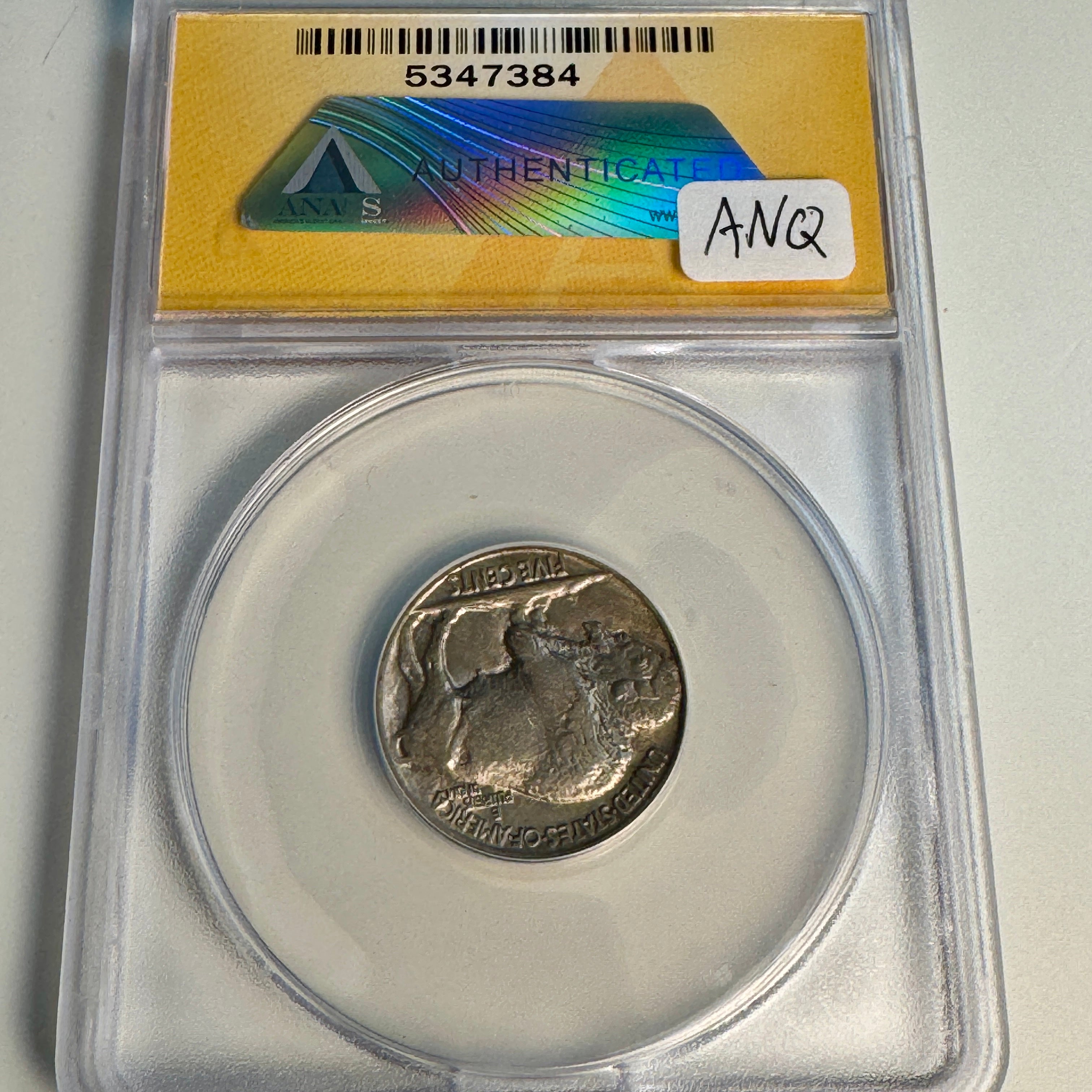 1923 (P) Buffalo Nickel 5c, ANACS AU-55
