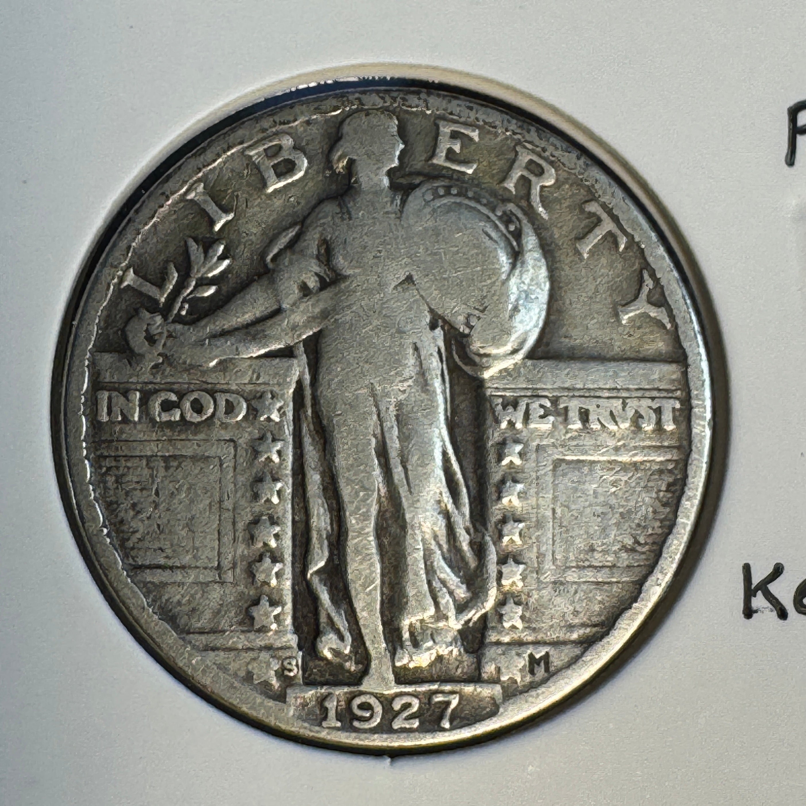 1927-S Standing Liberty Quarter AR 25c, Fine