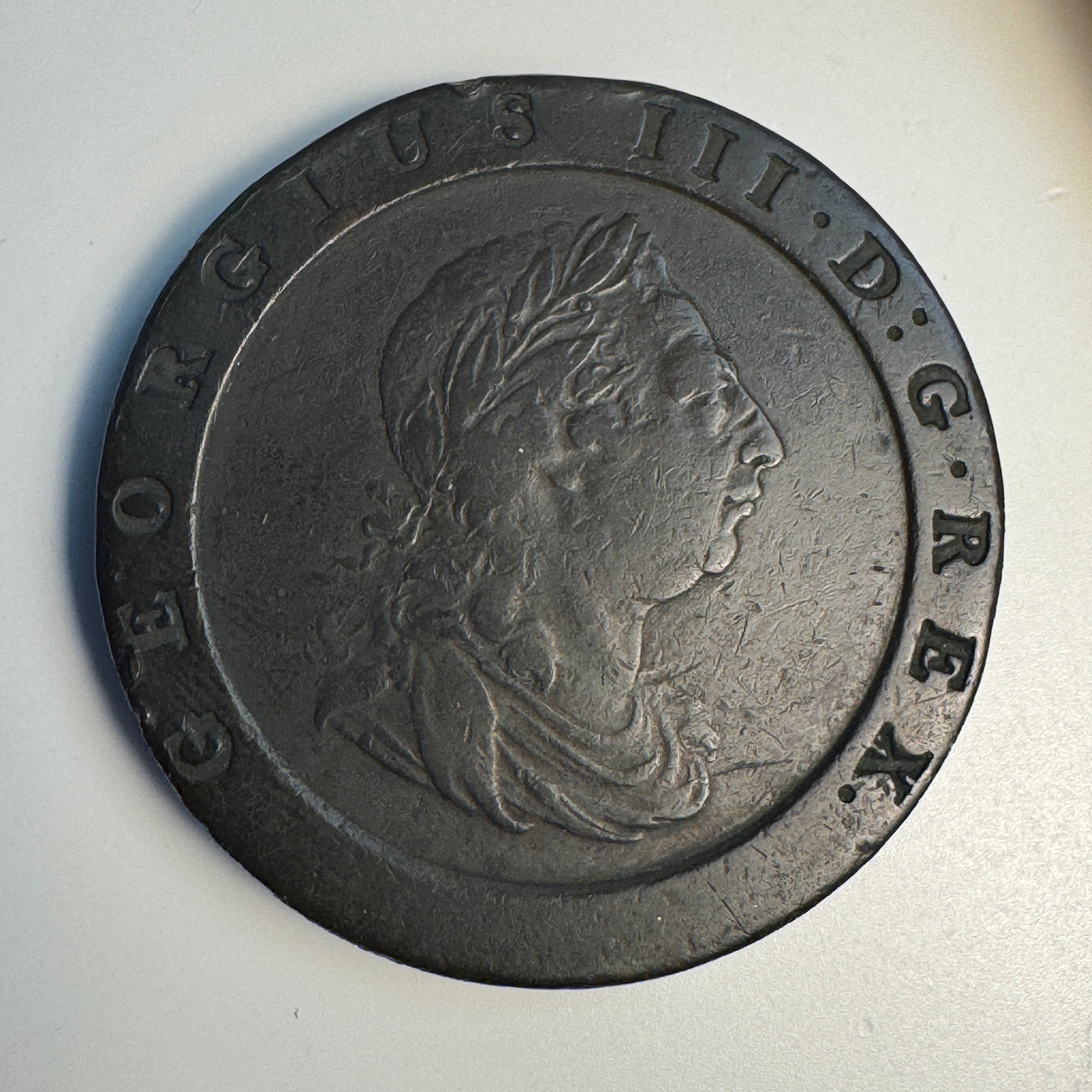 1797 Great Britain George III “Cartwheel” 2 Pence, VF 🇬🇧
