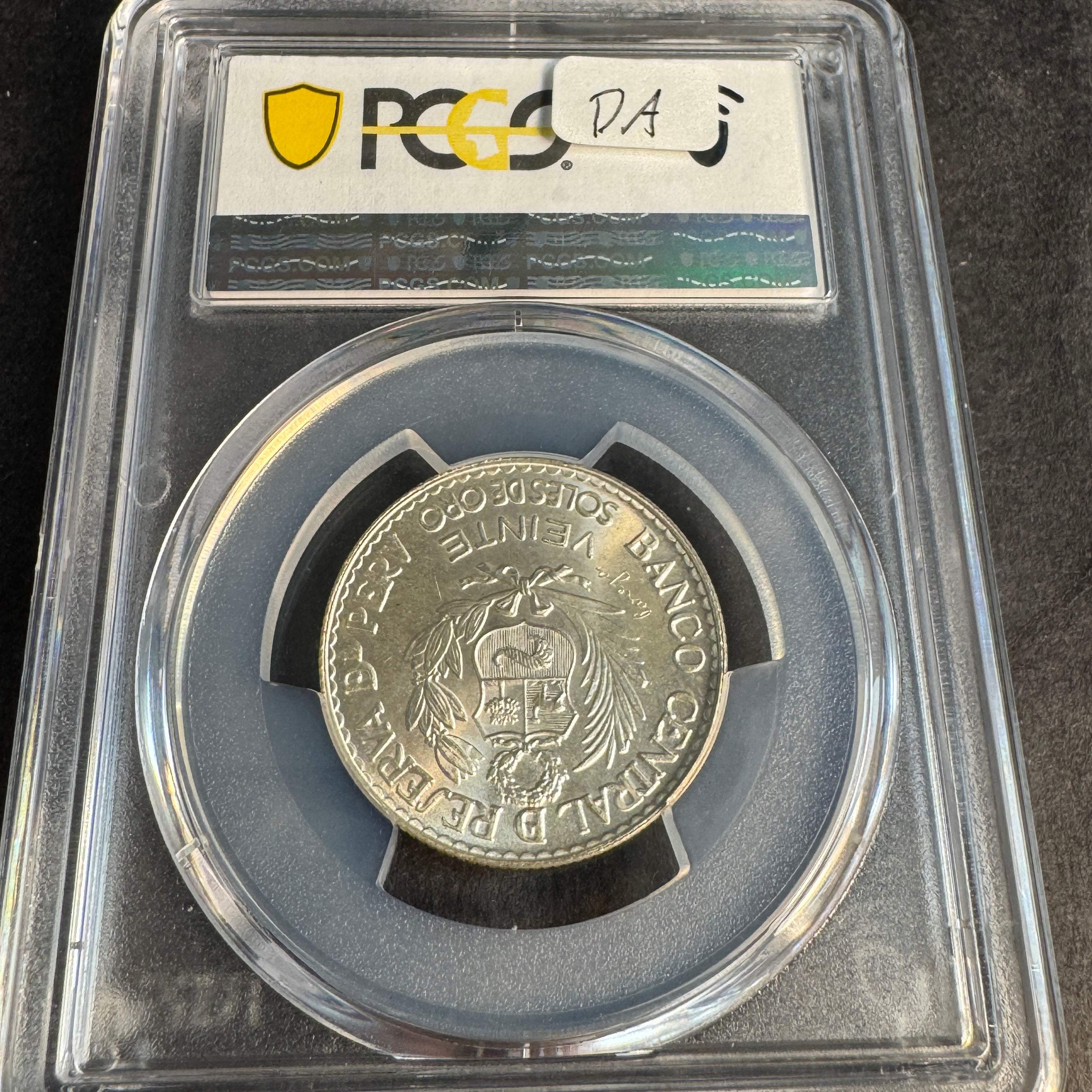 1965 Peru 20 Soles Silver, 400th Anniversary Lima Mint, PCGS MS-67 🇵🇪 Pop 17/4