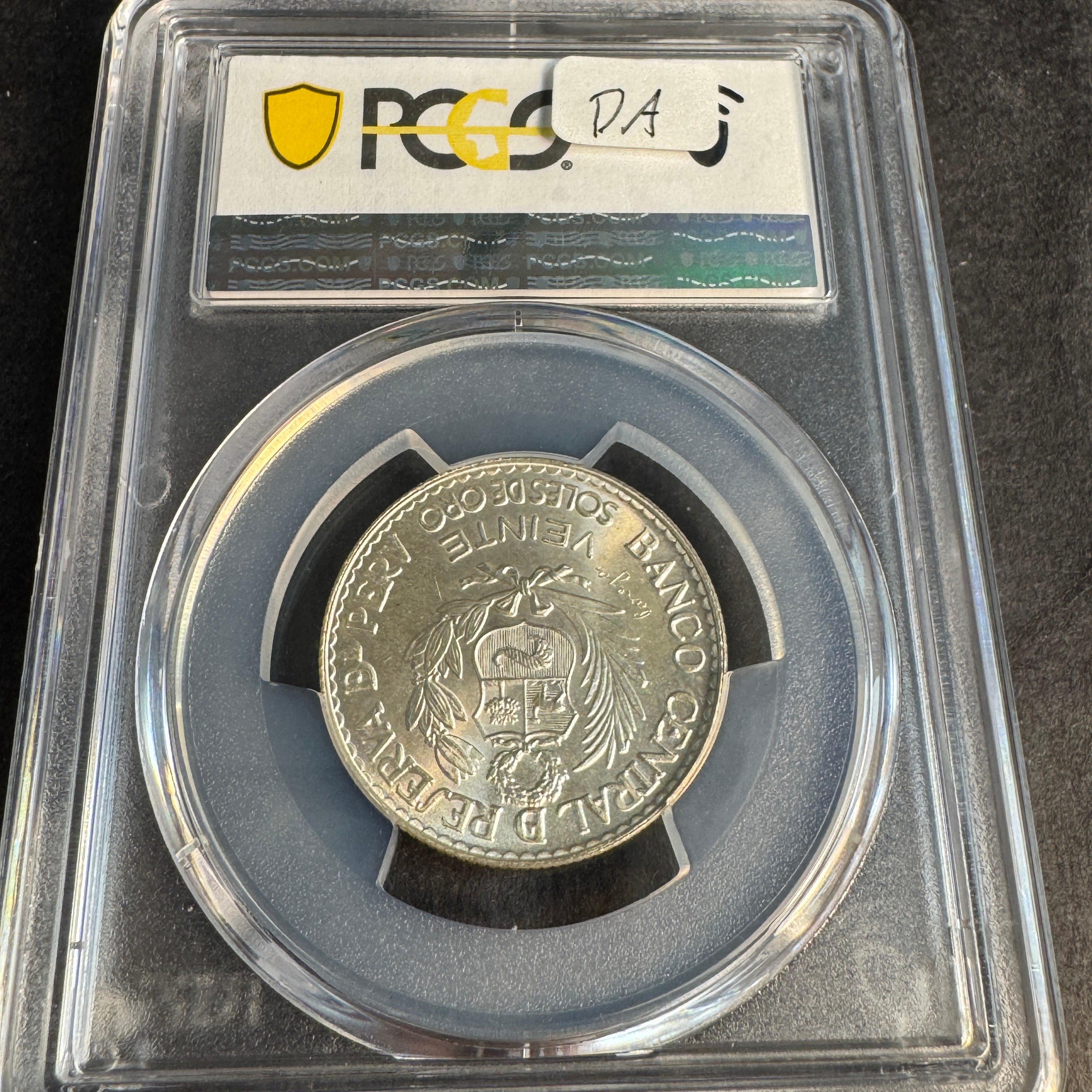 1965 Peru 20 Soles Silver, 400th Anniversary Lima Mint, PCGS MS-67 🇵🇪 Pop 17/4