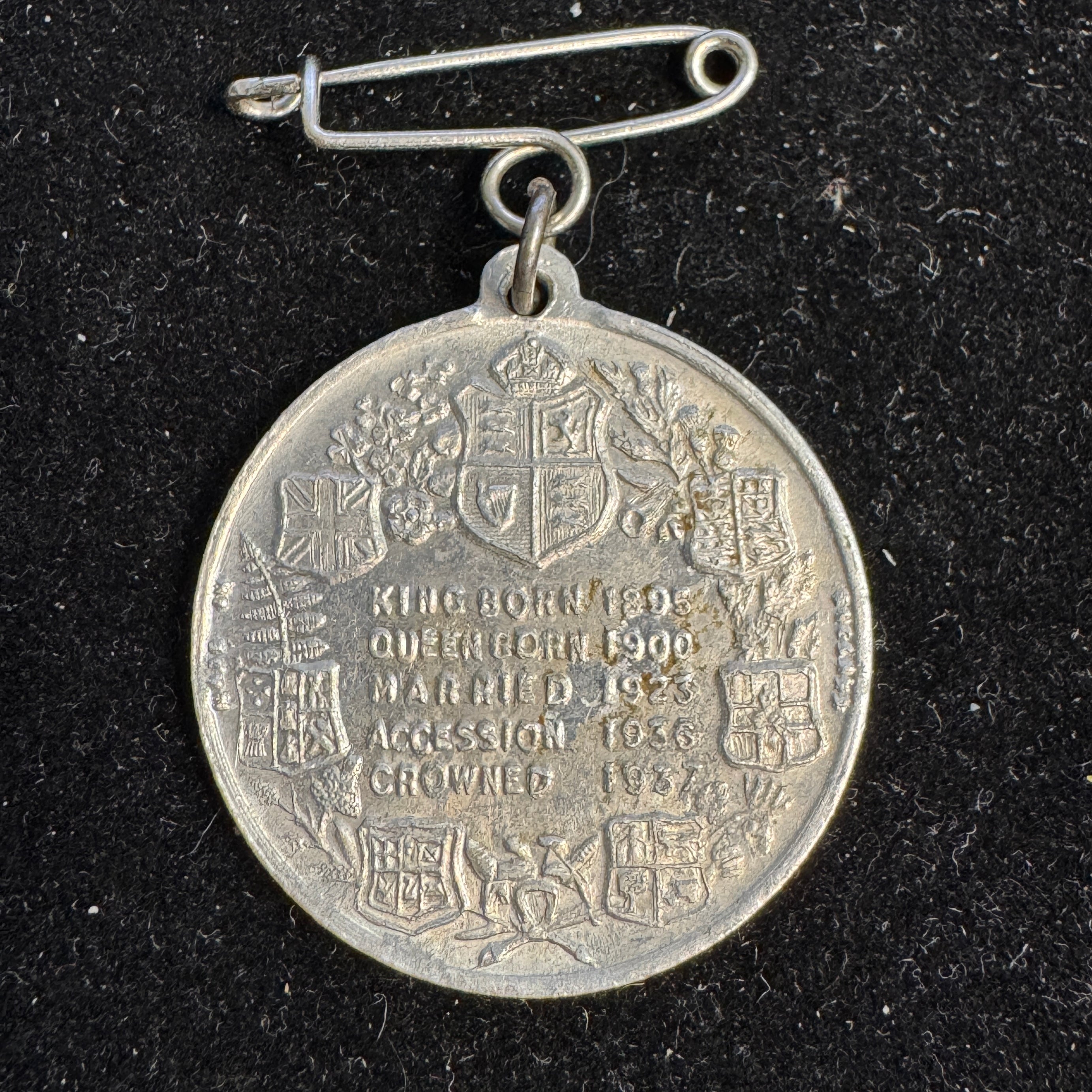 1937 HM King George VI & Queen Elizabeth Coronation Medal, 33mm Aluminum