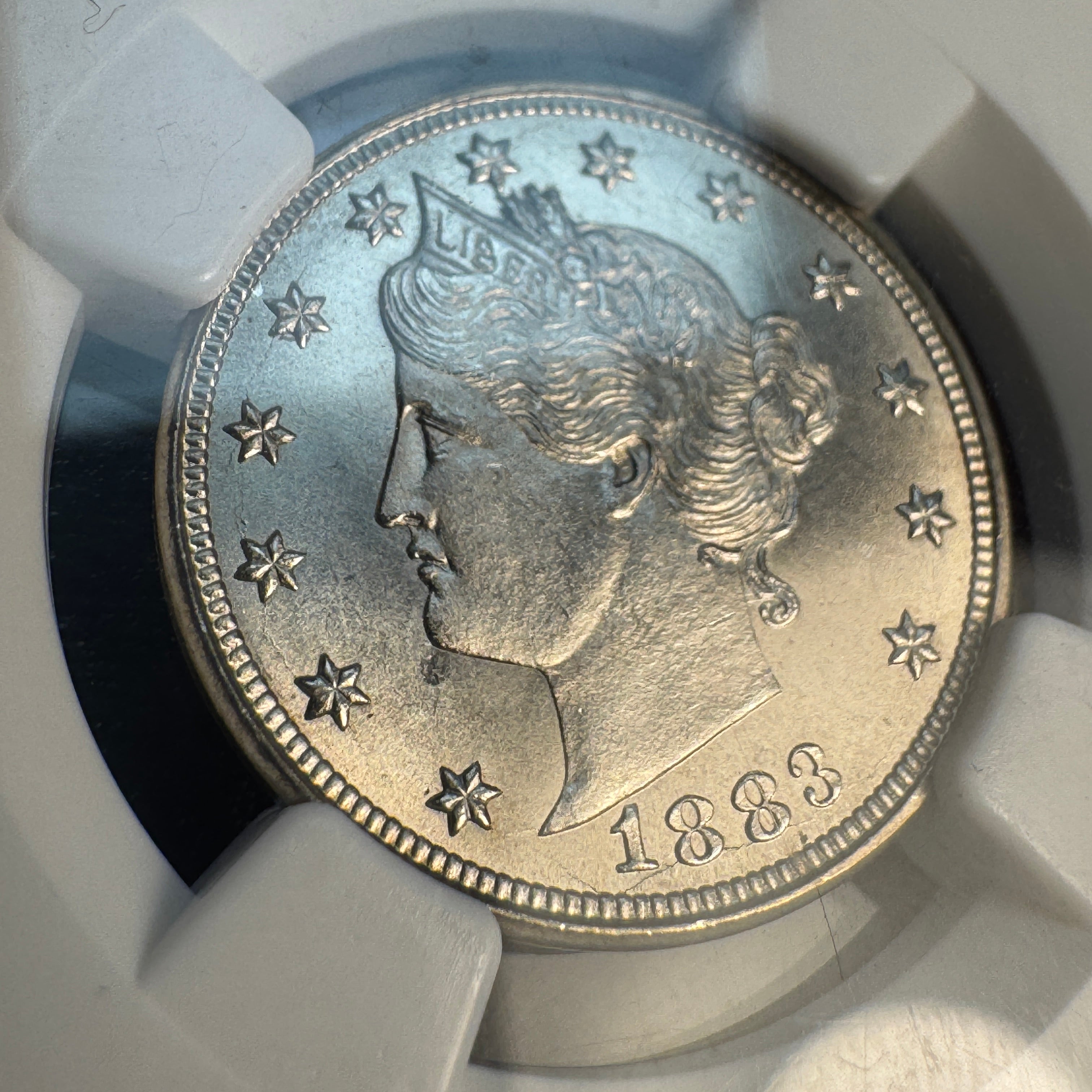 1883 ‘No Cents’ Liberty Nickel 5c, NGC MS-66