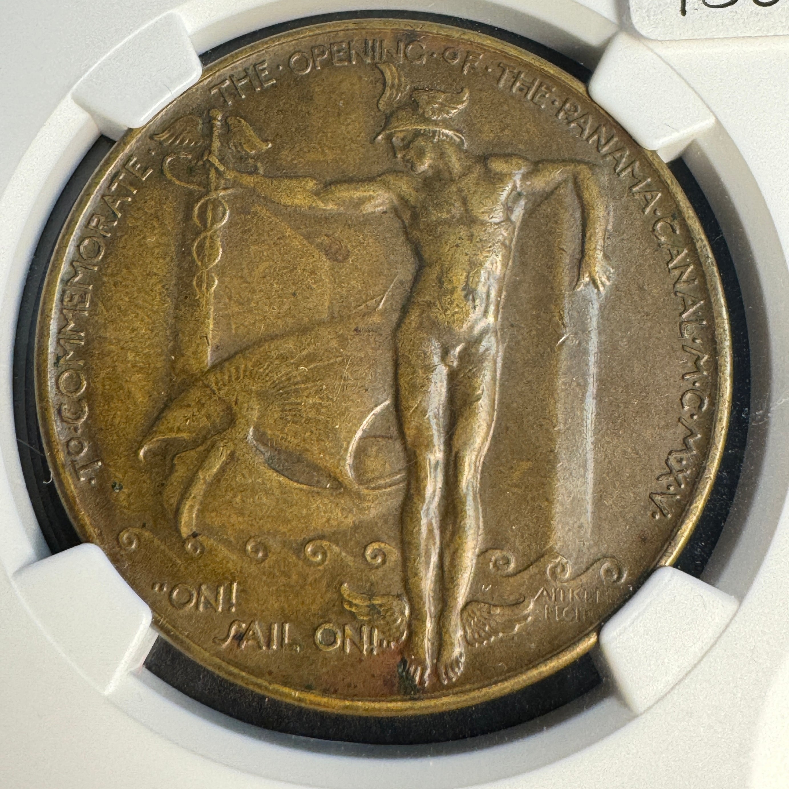 1915 Panama-Pacific Exposition Official Medal, San Francisco, CA HK-400, NGC AU-50