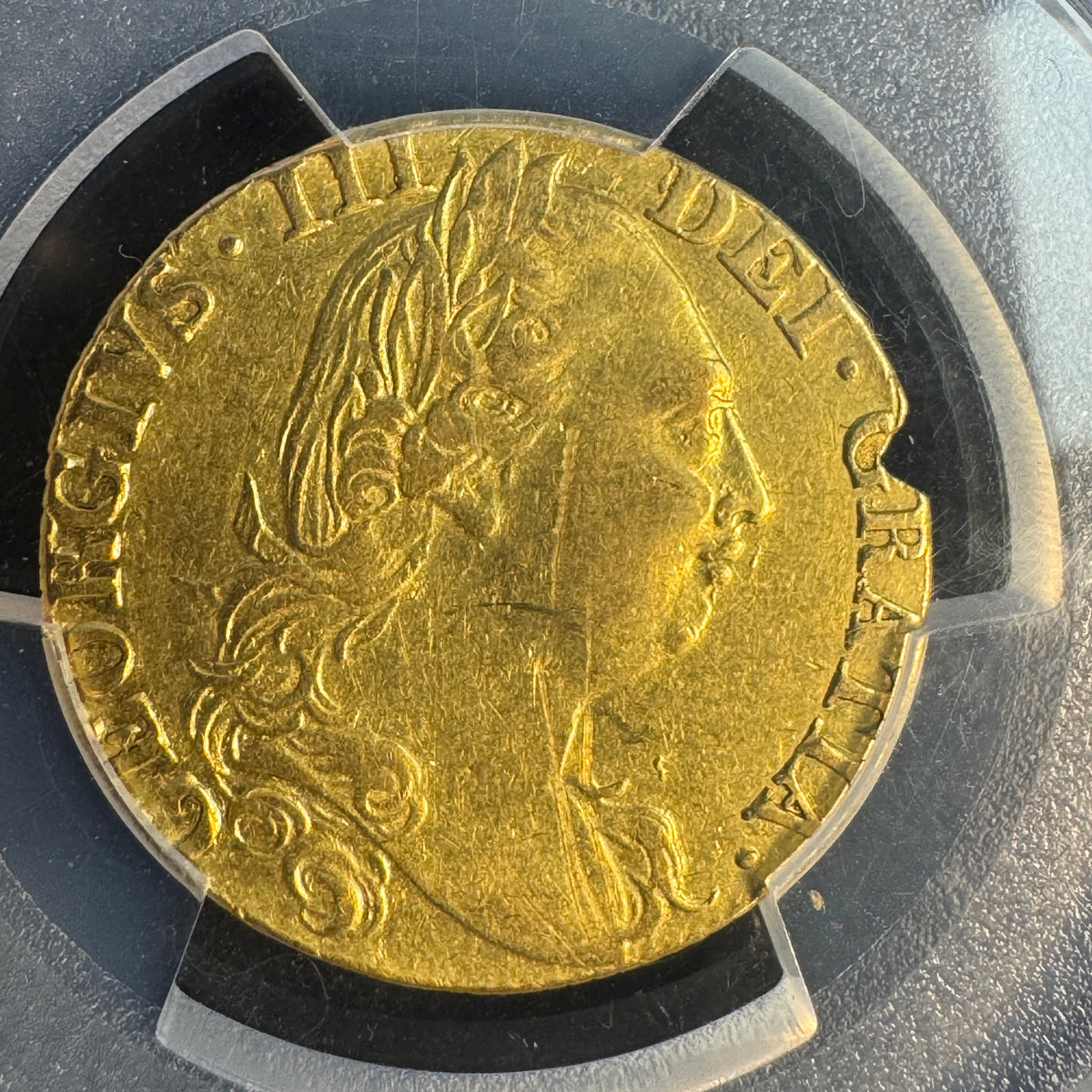 1777 Great Britain Gold Guinea, George III - American Revolution Era - PCGS XF Detail 🇬🇧