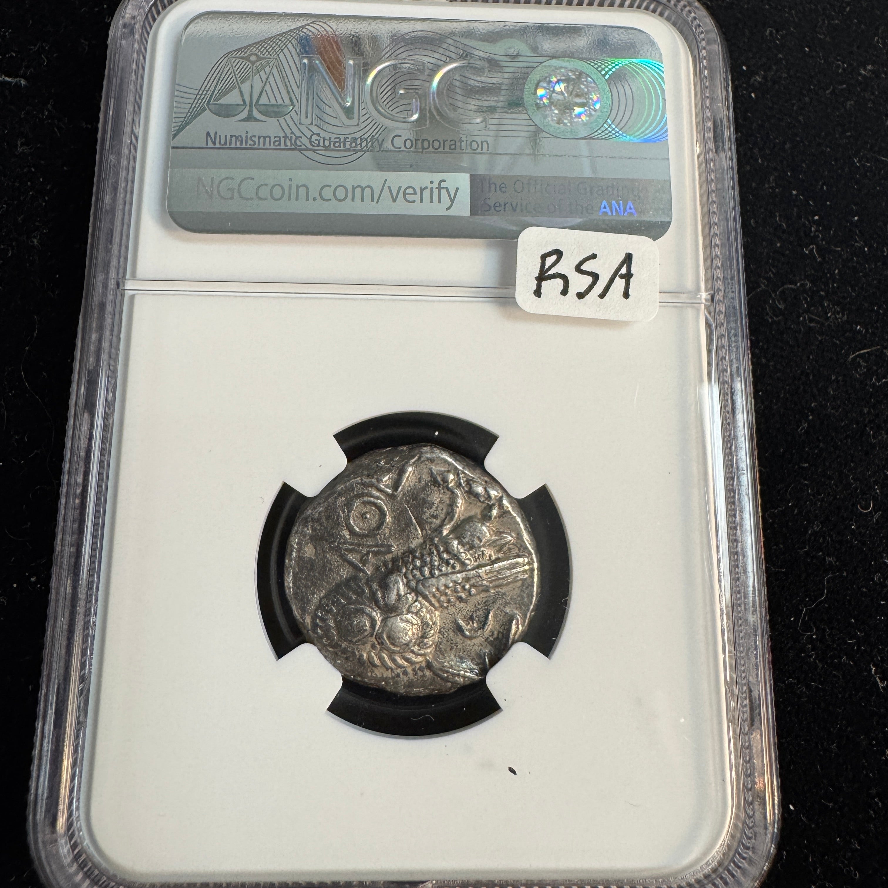 (353-294 BC) Athens AR Tetradrachm, Athena & Owl, NGC Choice XF