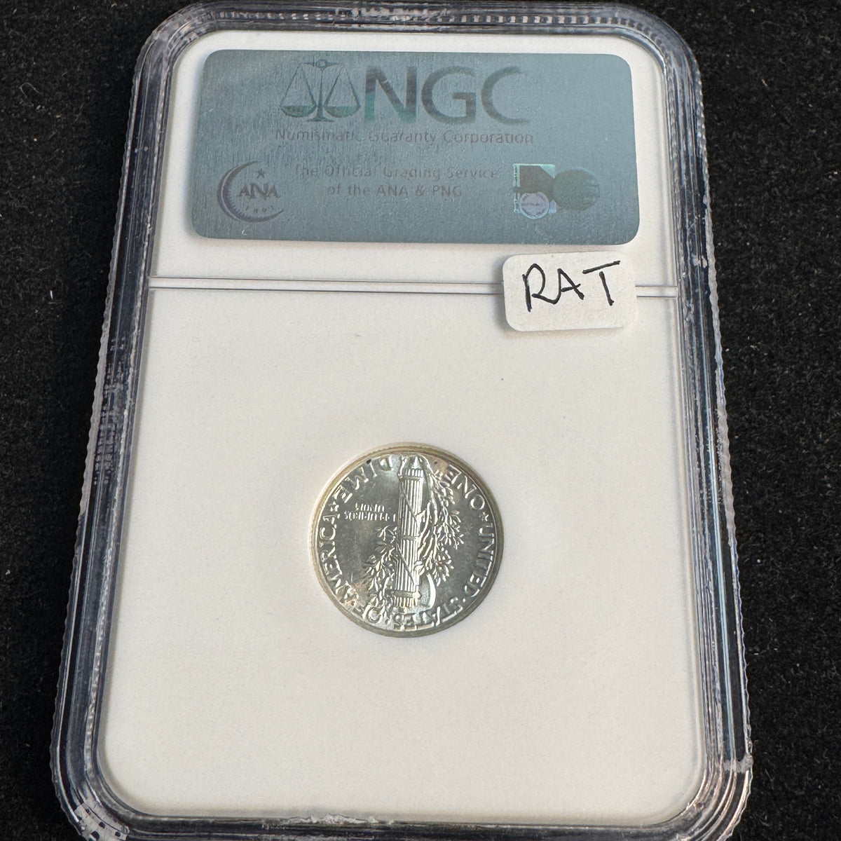 1926 Mercury Dime 10c, NGC MS-62 FB