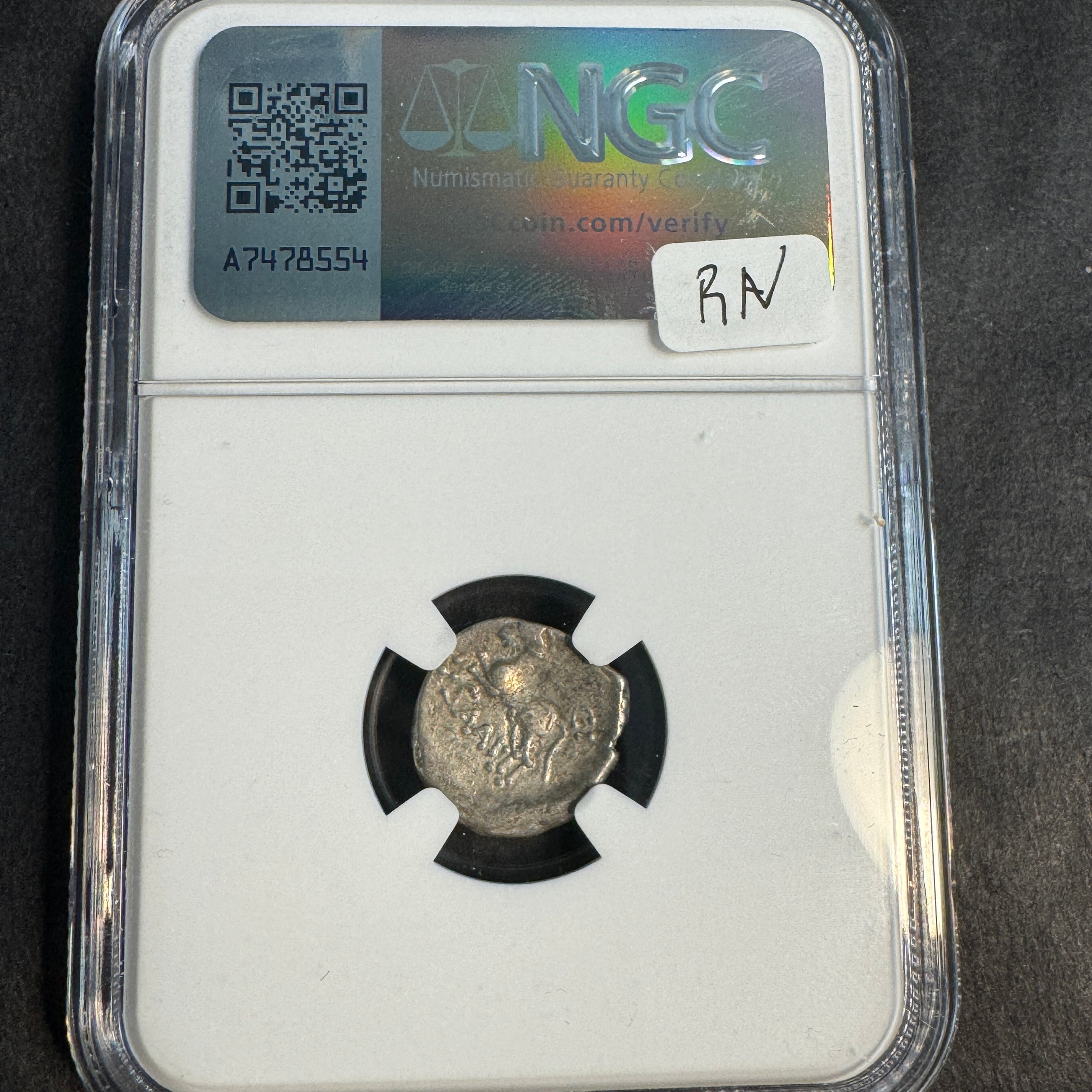 GAUL, Sequani Tribe c.50 BC AR Quinarius, Q.DOCI issue, Roma / Horse, NGC Ancients