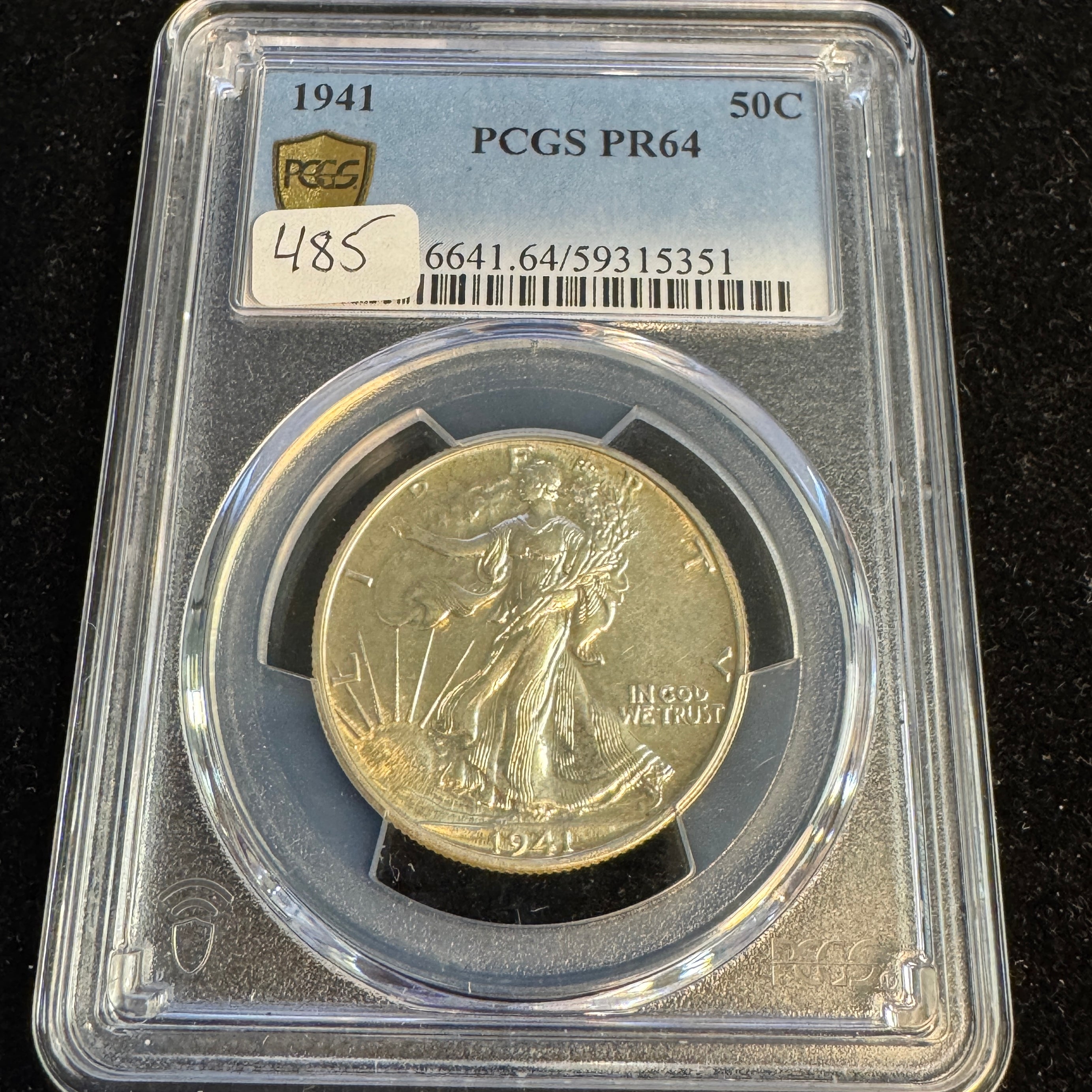 1941 Walking Liberty Half Dollar PROOF, PCGS PR-64
