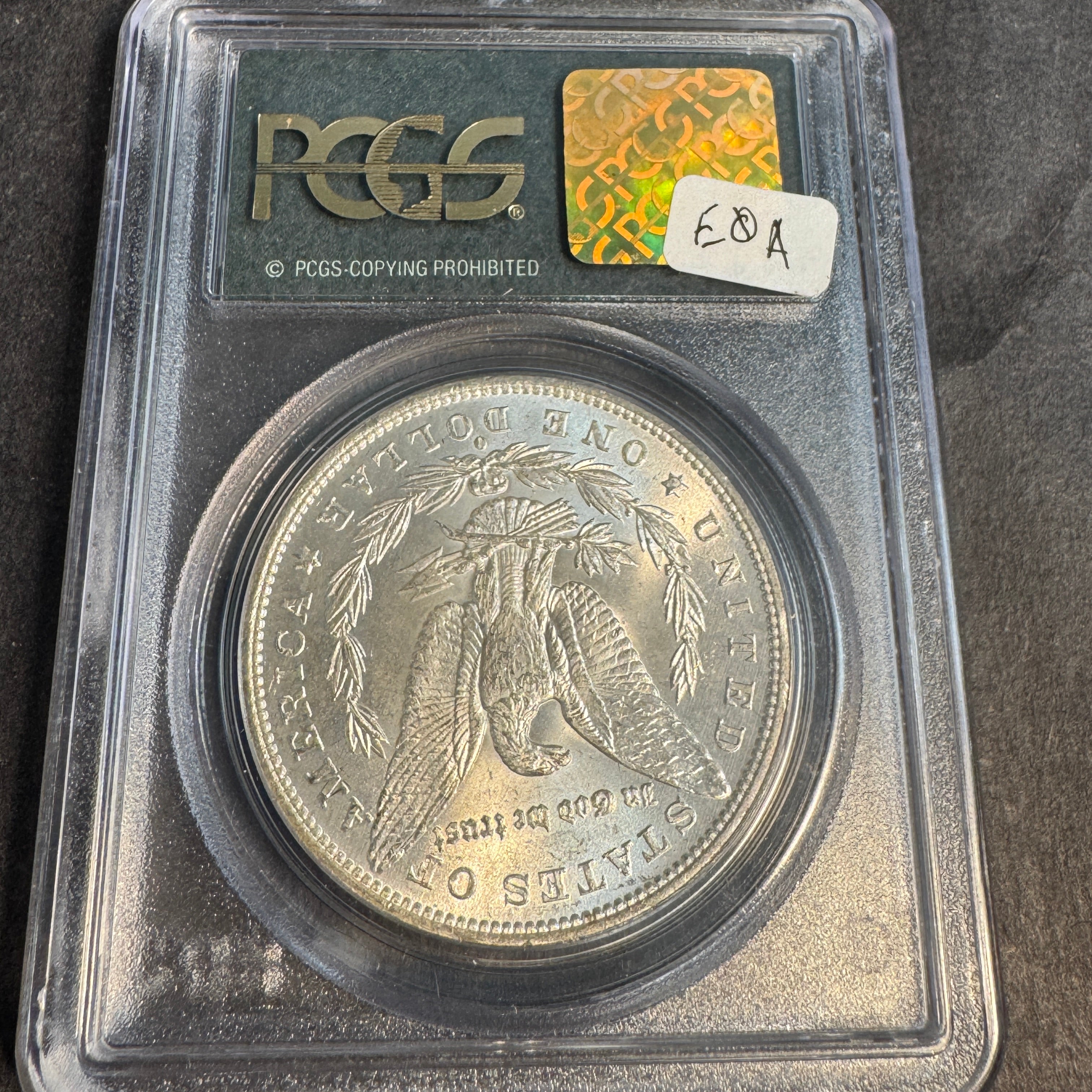 1879-O Morgan Silver Dollar, ‘Old Green’ PCGS MS-62