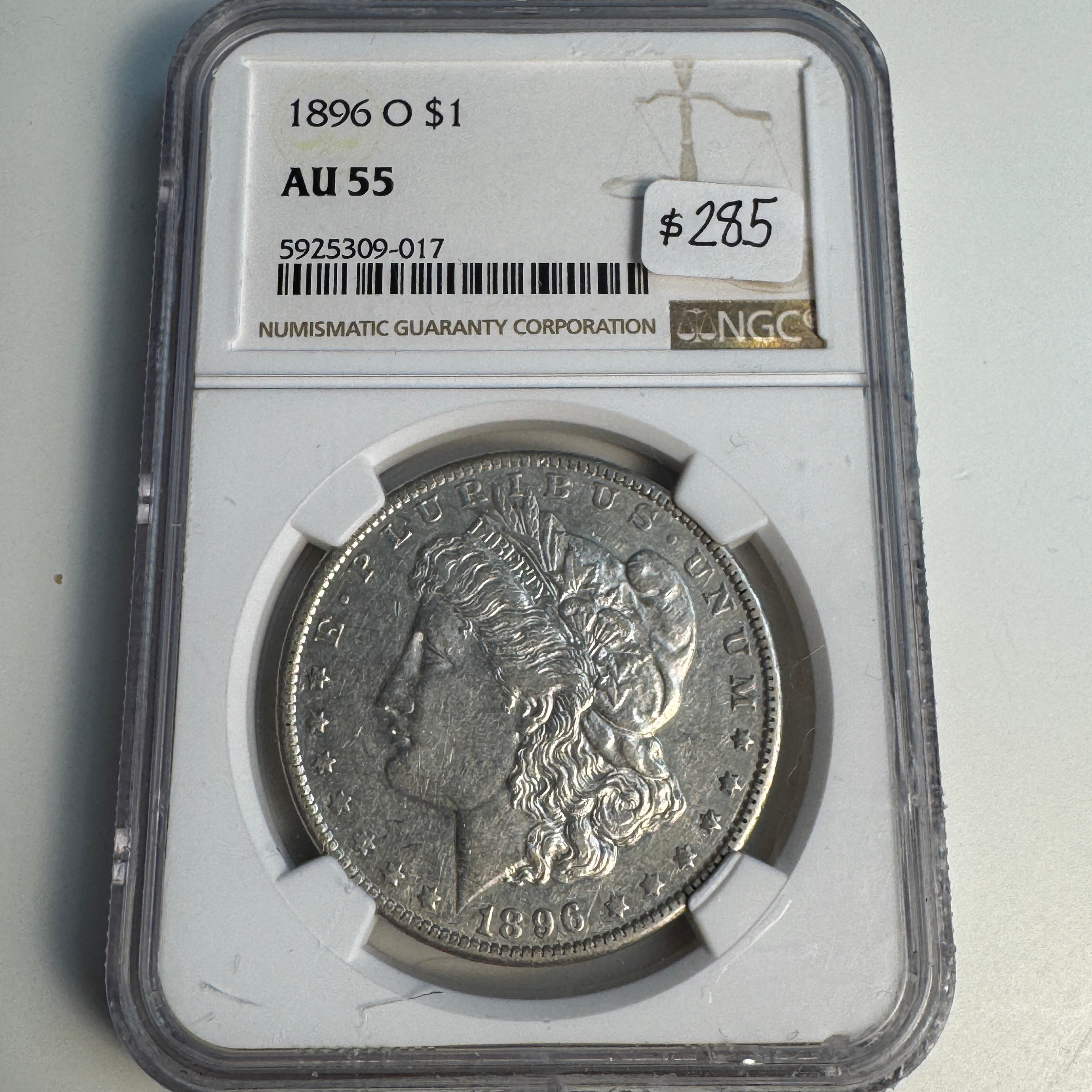 1896-O Morgan Silver Dollar NGC AU-55