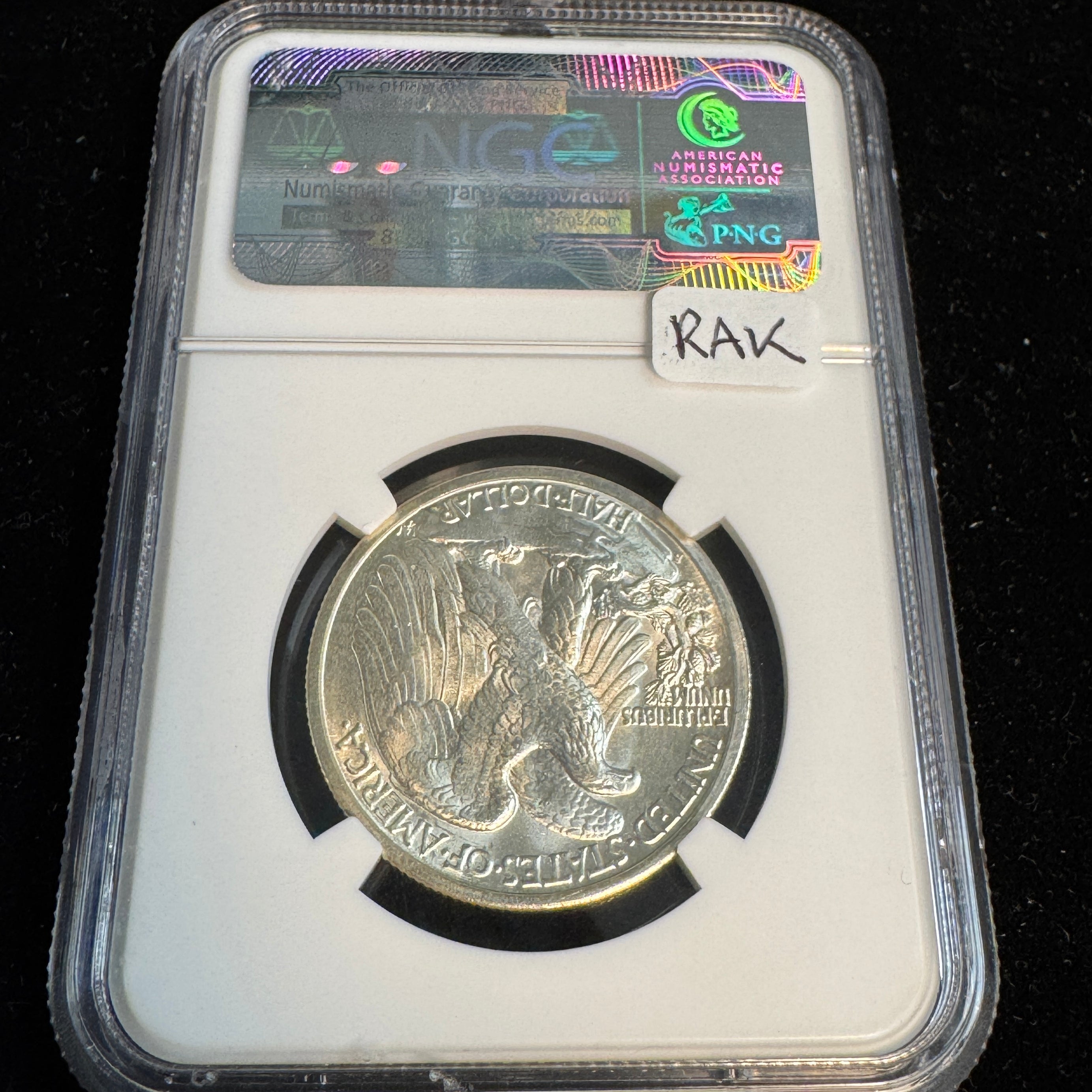 1937-S Walking Liberty Half Dollar, NGC MS-65