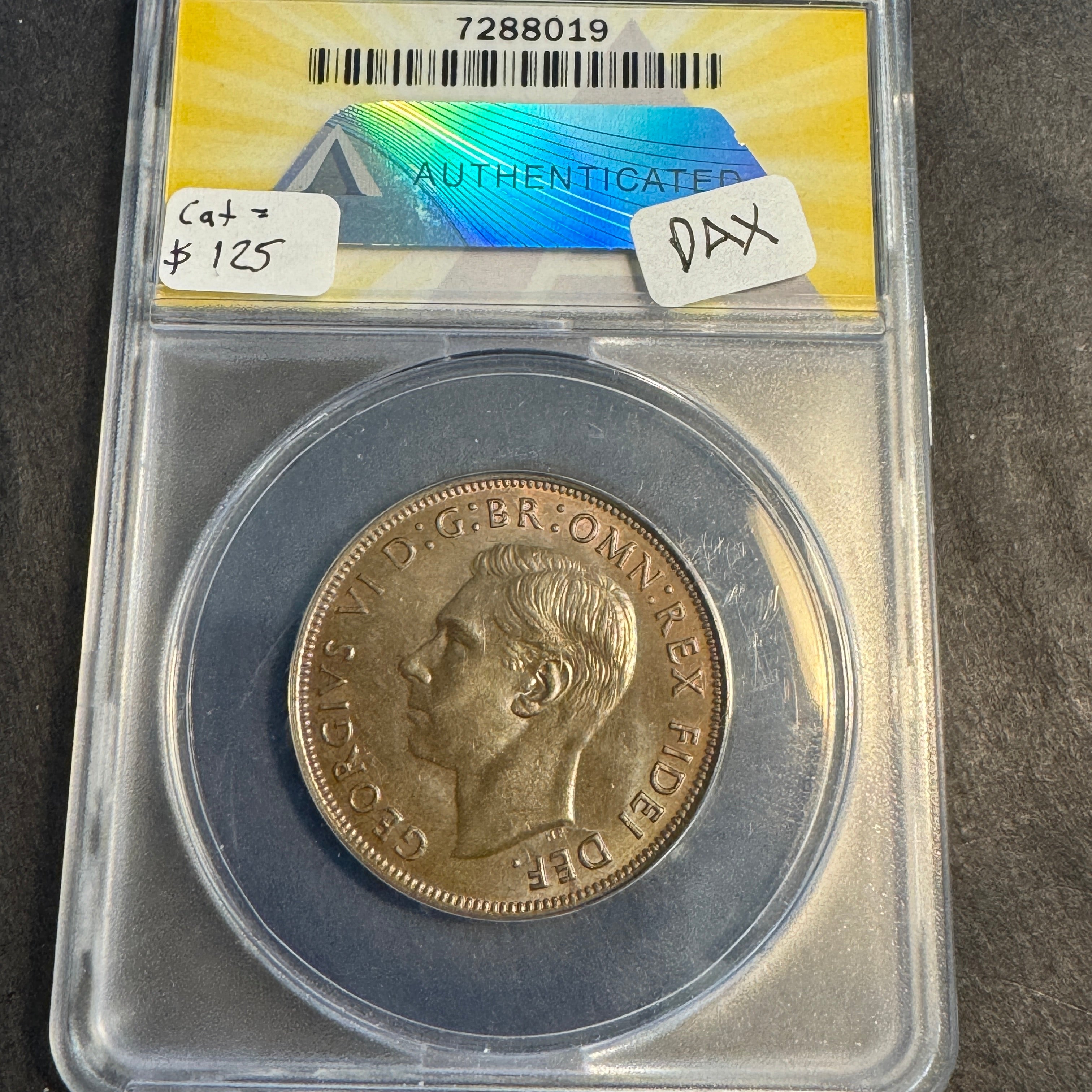 1951 Great Britain Penny, George VI, Semi-Key, ANACS MS-65 BRN 🇬🇧