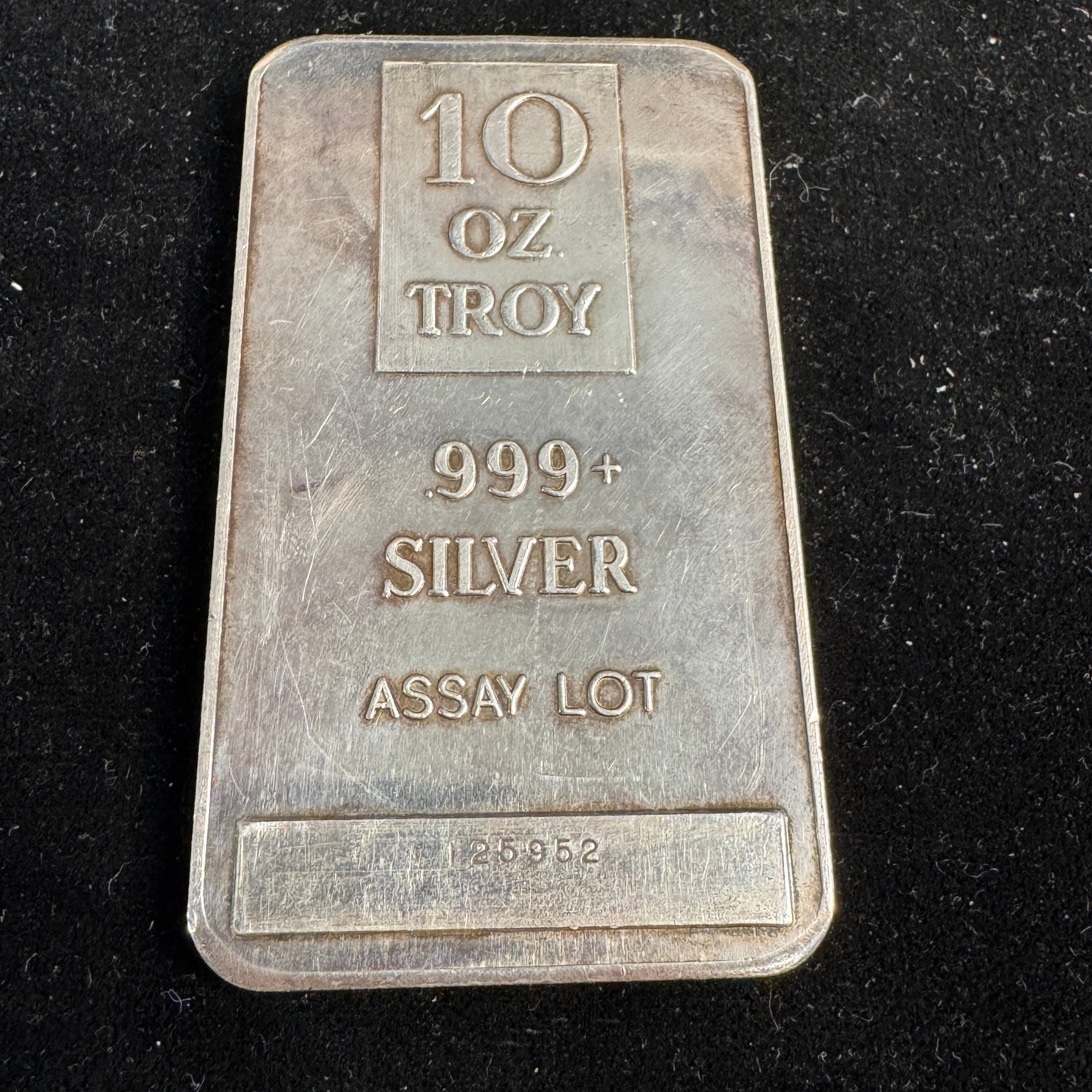 Vintage USVI Ingot Co 10oz 999 Silver Bar, Prospector style, uncommon