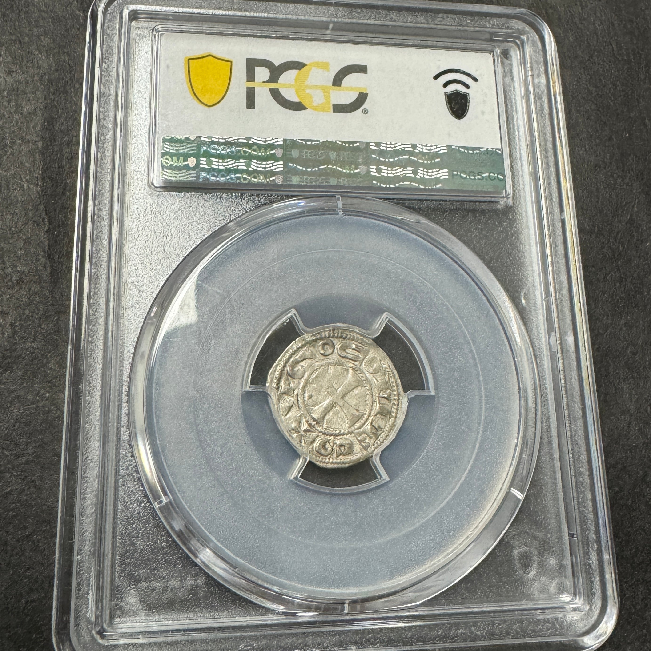 (1156-1210) France Hammered Silver Denier, Counts of Rodez, PCGS AU-58