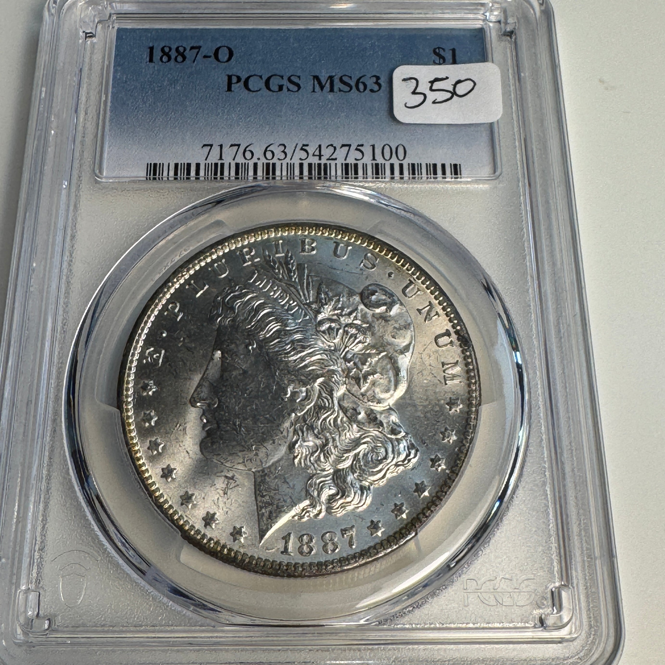 1887-O Morgan Silver Dollar, PCGS MS-63