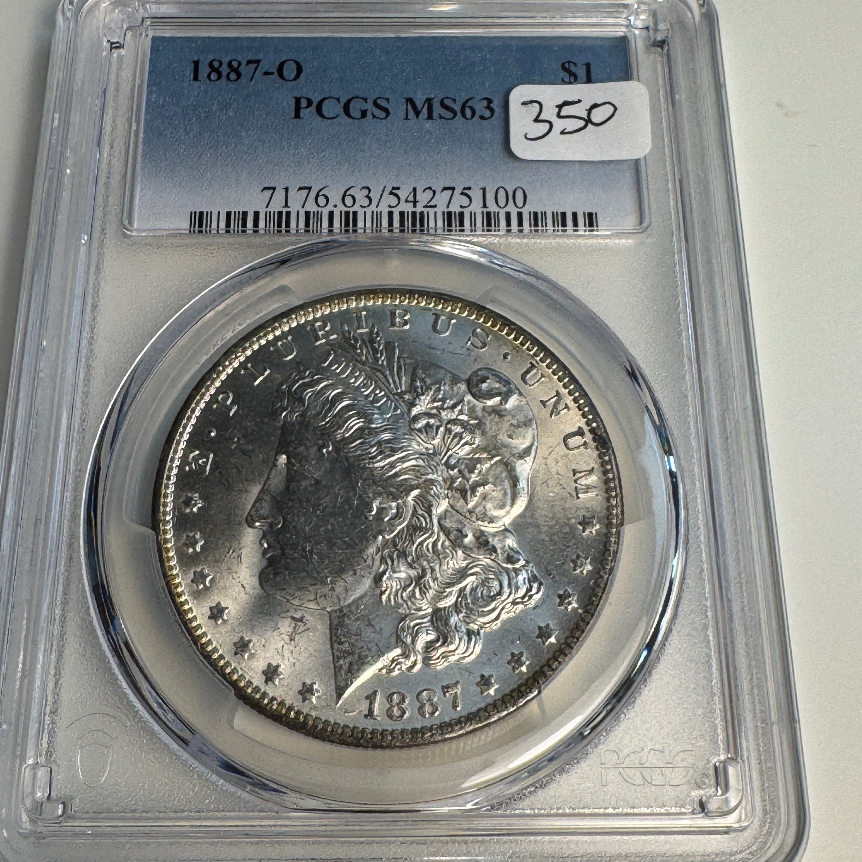 1887-O Morgan Silver Dollar, PCGS MS-63
