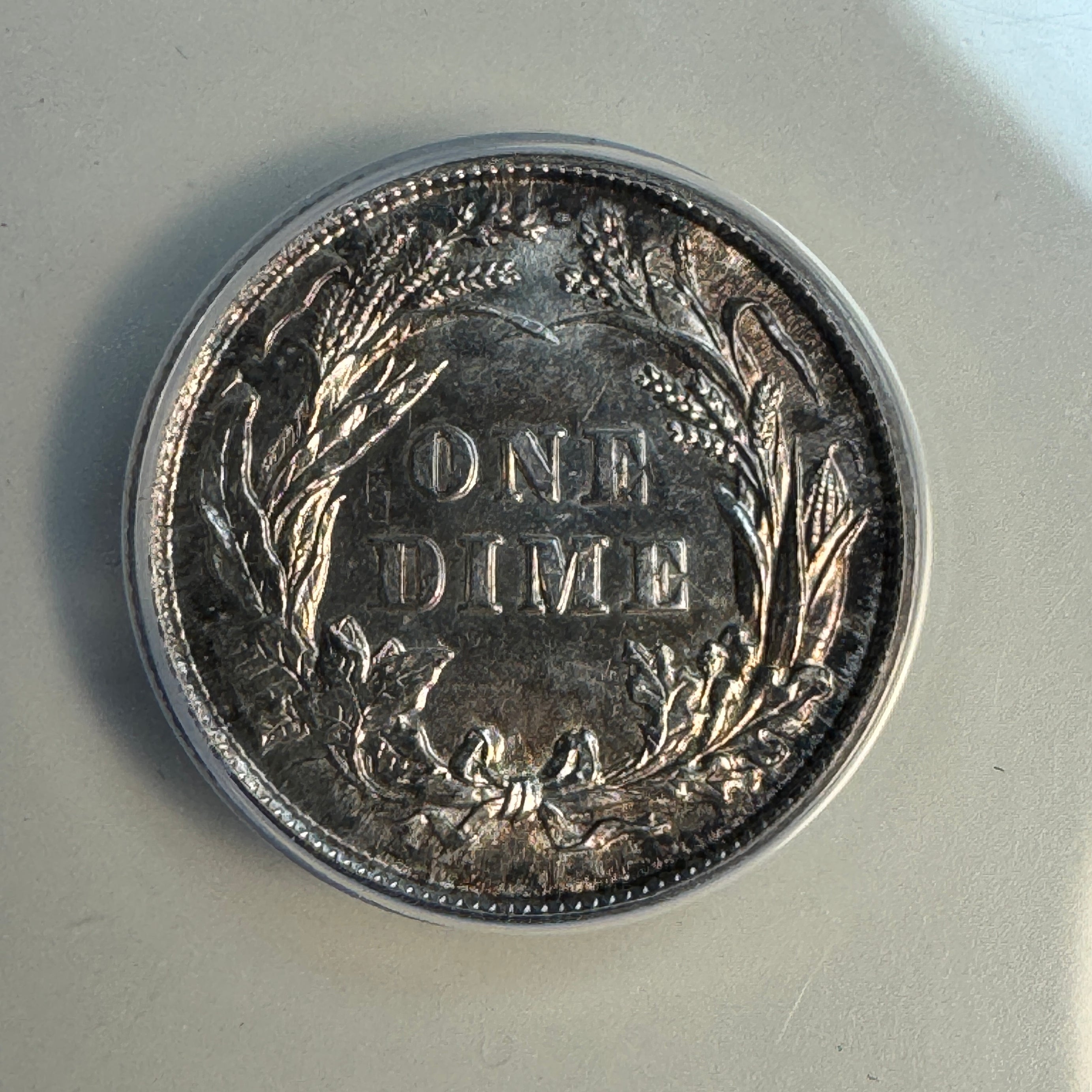 1892 Barber Dime 10c, ANACS MS-60