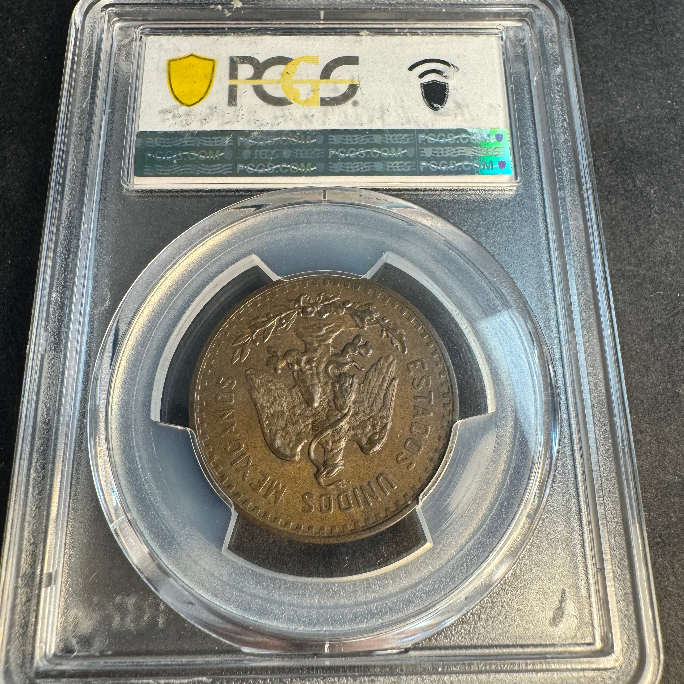 1914 Mo Mexico Æ 5 Centavos, Km-422, PCGS MS-64 BN, ex Almer J. Orr III Collection