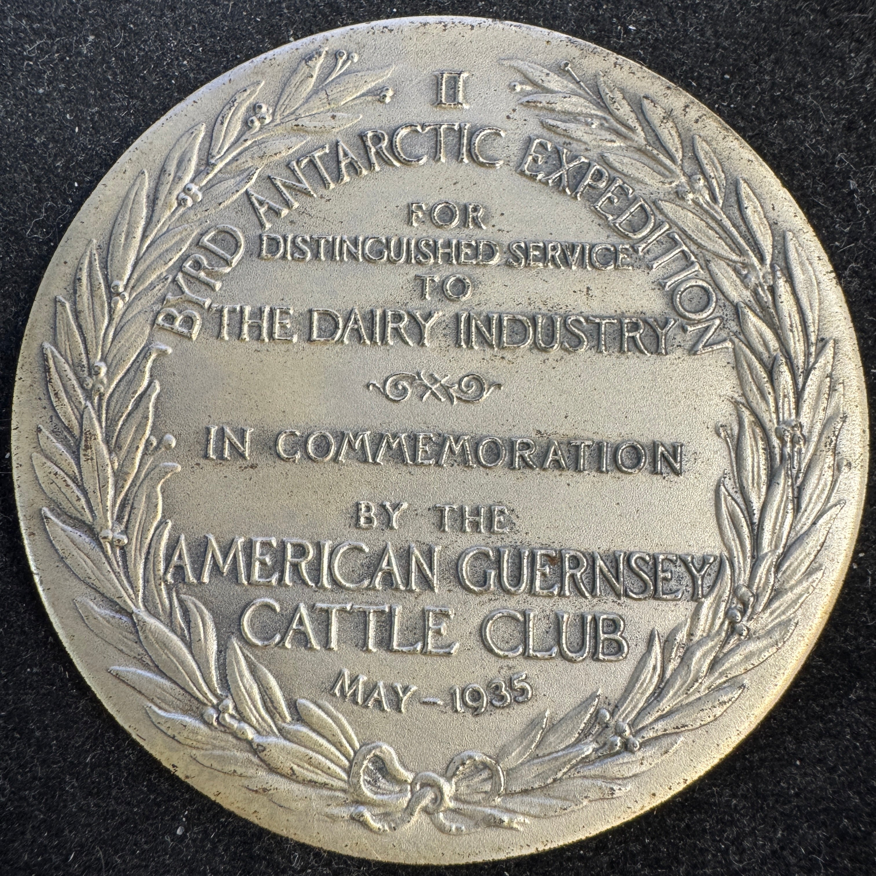 1935 American Guernsey Cattle Club 1933-35 Byrd Antarctic Expedition Medal 2.5”