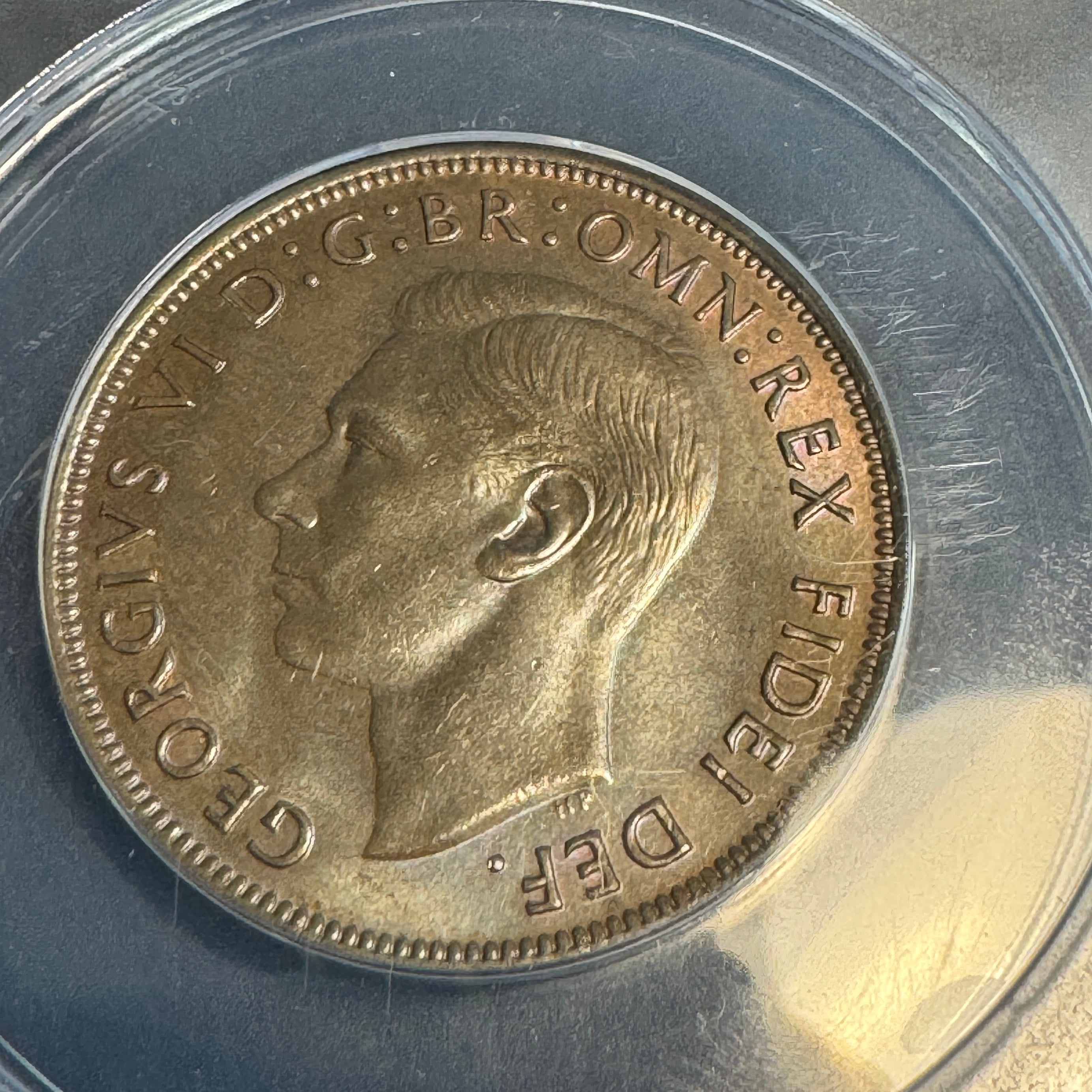 1951 Great Britain Penny, George VI, Semi-Key, ANACS MS-65 BRN 🇬🇧